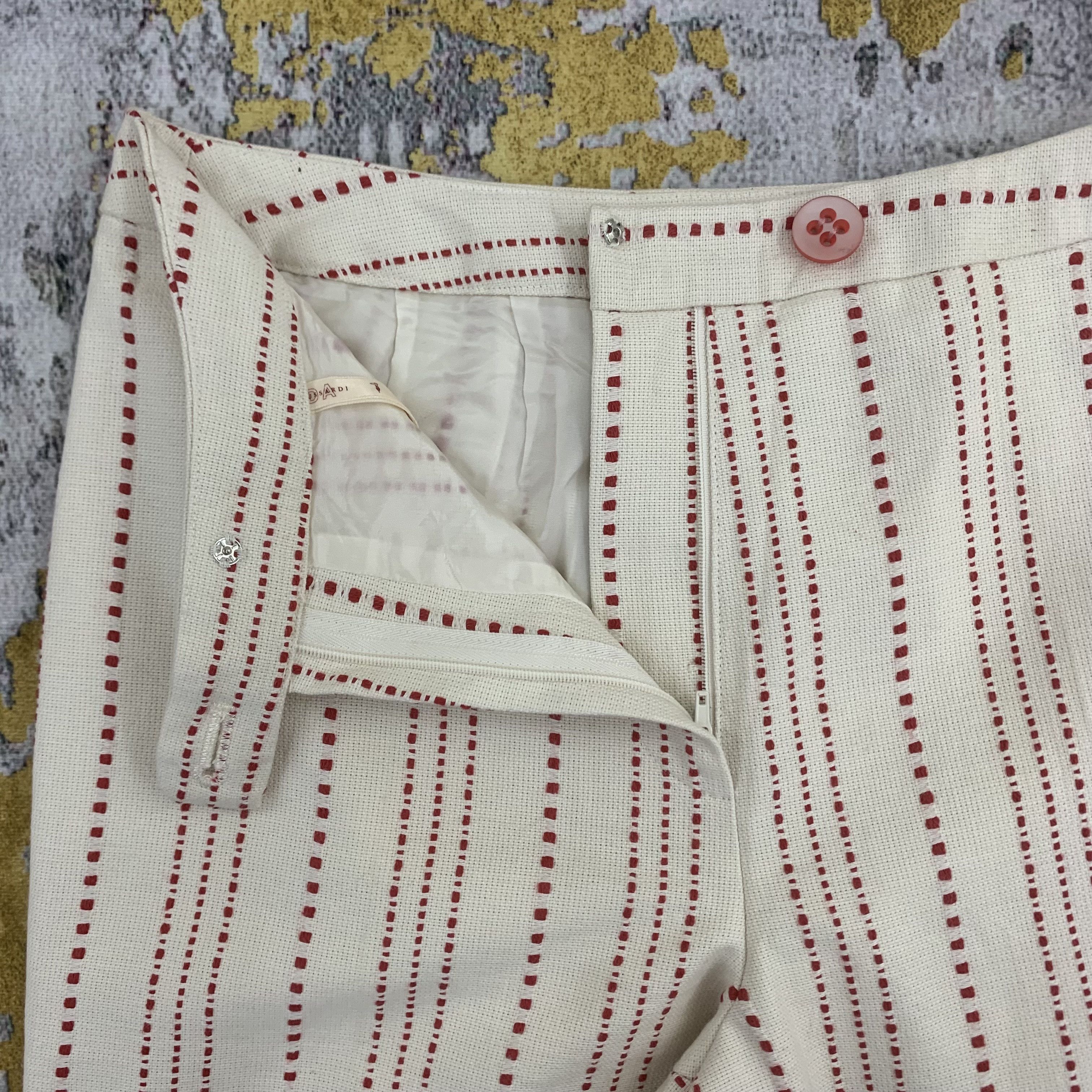 Trussardi Vintage Trussardi Pants Boro Stitching Striped Size 26" / US 2 / IT 38 - 3 Thumbnail