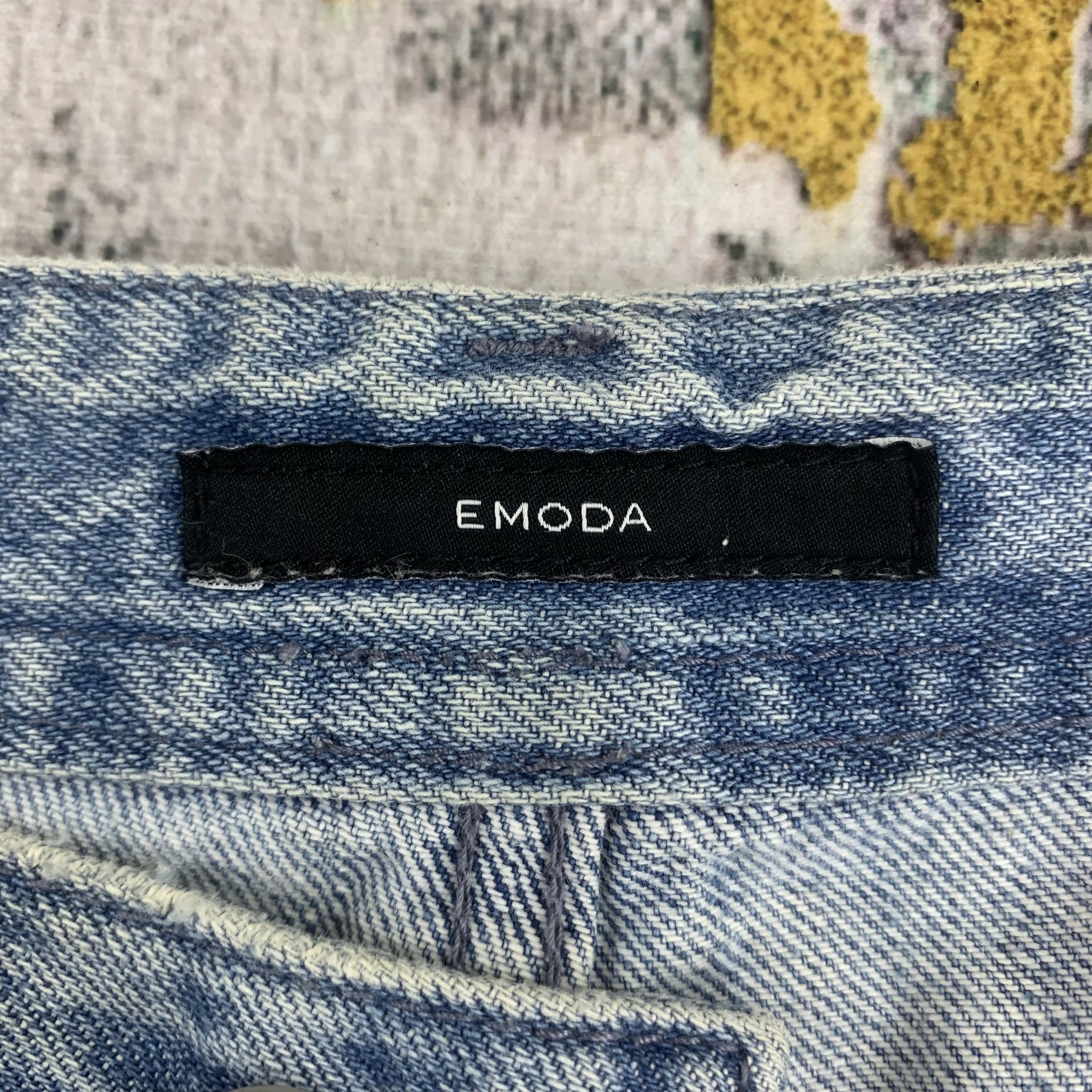 Japanese Brand Tiny Waist Blue Jeans Flared Distressed Faded Womens Denim Size 25" / US 0 / IT 36 - 4 Thumbnail