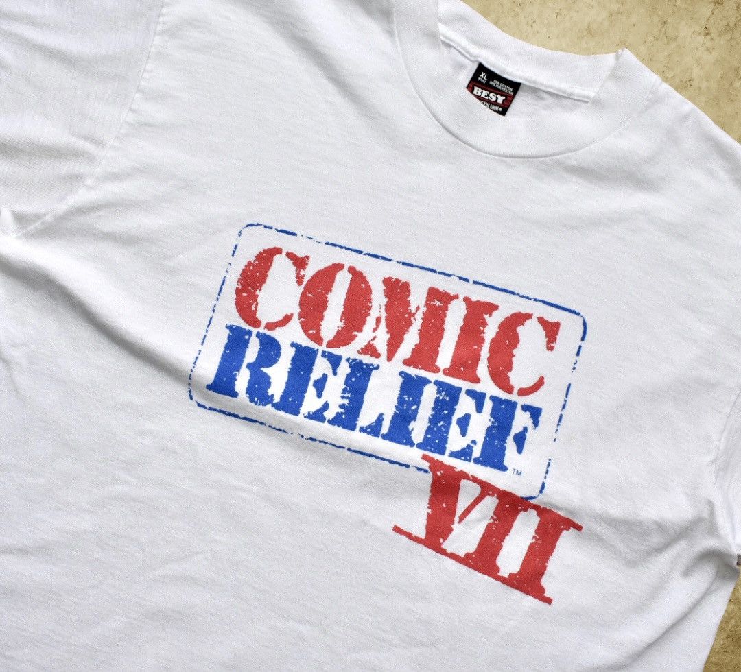Vintage Vintage 90s Comic Relief VII T-shirt (XL) Size US XL / EU 56 / 4 - 2 Thumbnail