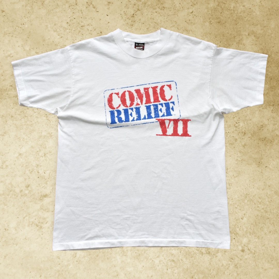 Vintage Vintage 90s Comic Relief VII T-shirt (XL) Size US XL / EU 56 / 4 - 1 Thumbnail