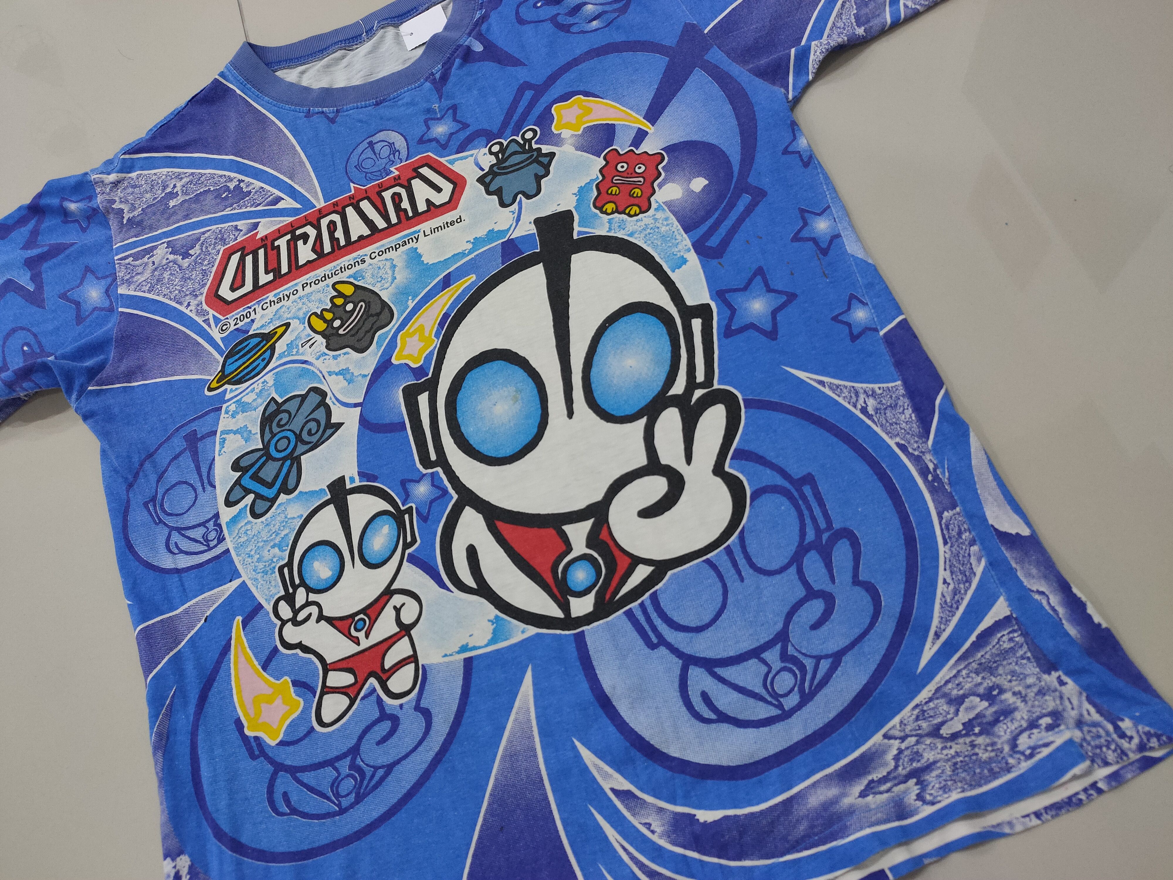 Vintage Rare Vintage Ultraman Cartoon Fullprint tshirt Size US S / EU 44-46 / 1 - 2 Thumbnail