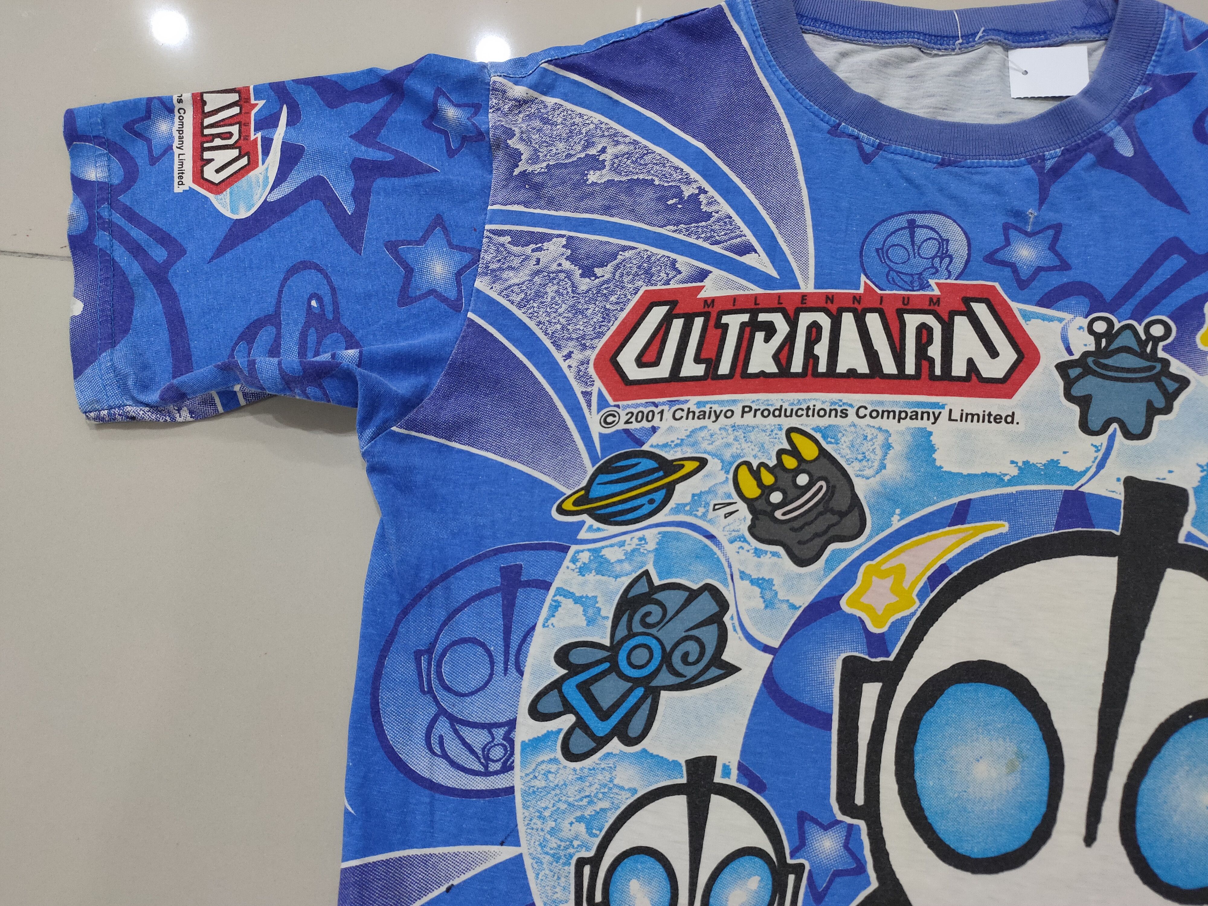 Vintage Rare Vintage Ultraman Cartoon Fullprint tshirt Size US S / EU 44-46 / 1 - 3 Thumbnail