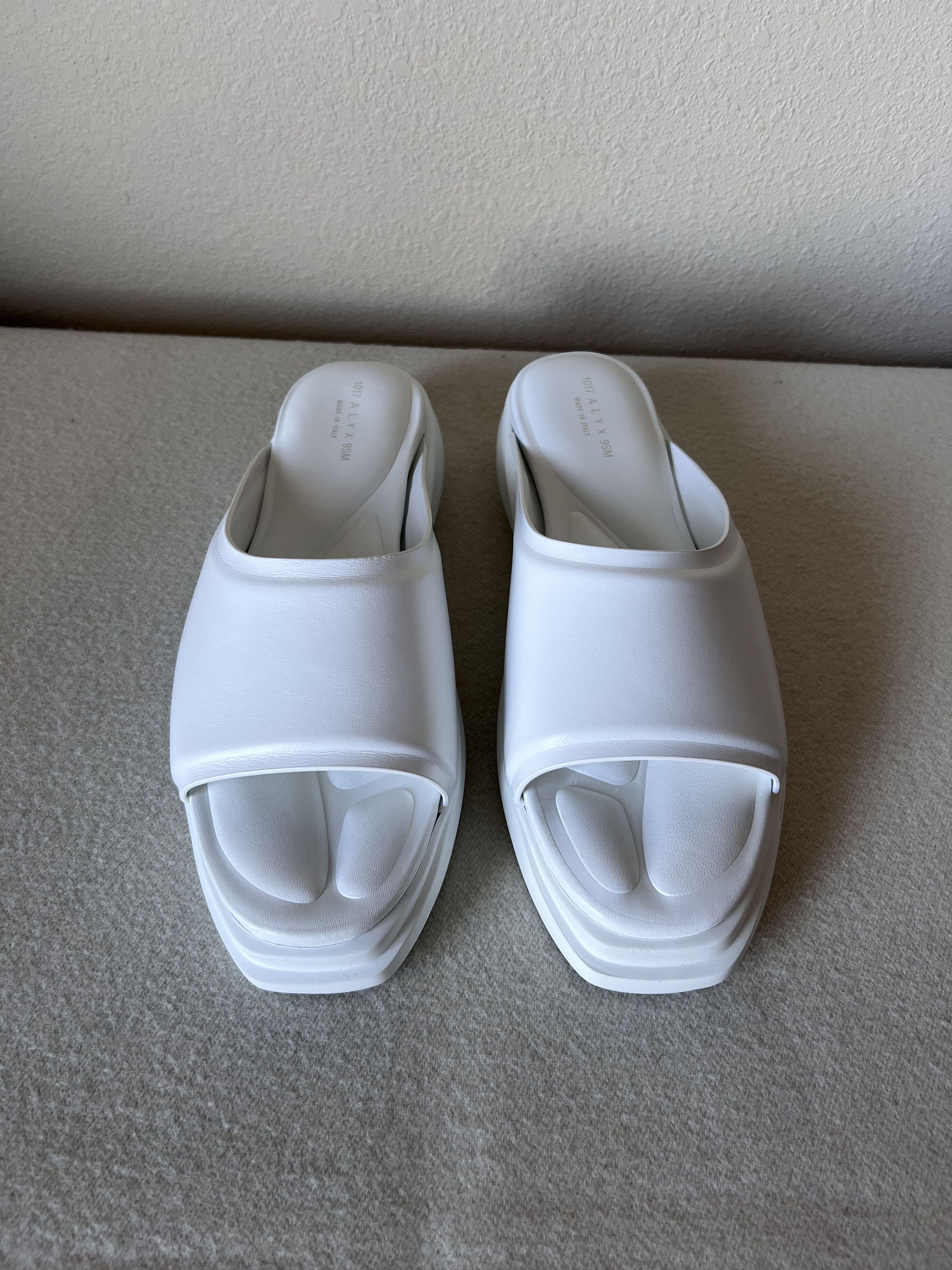 1017 Alyx 9SM White Mono Slides
