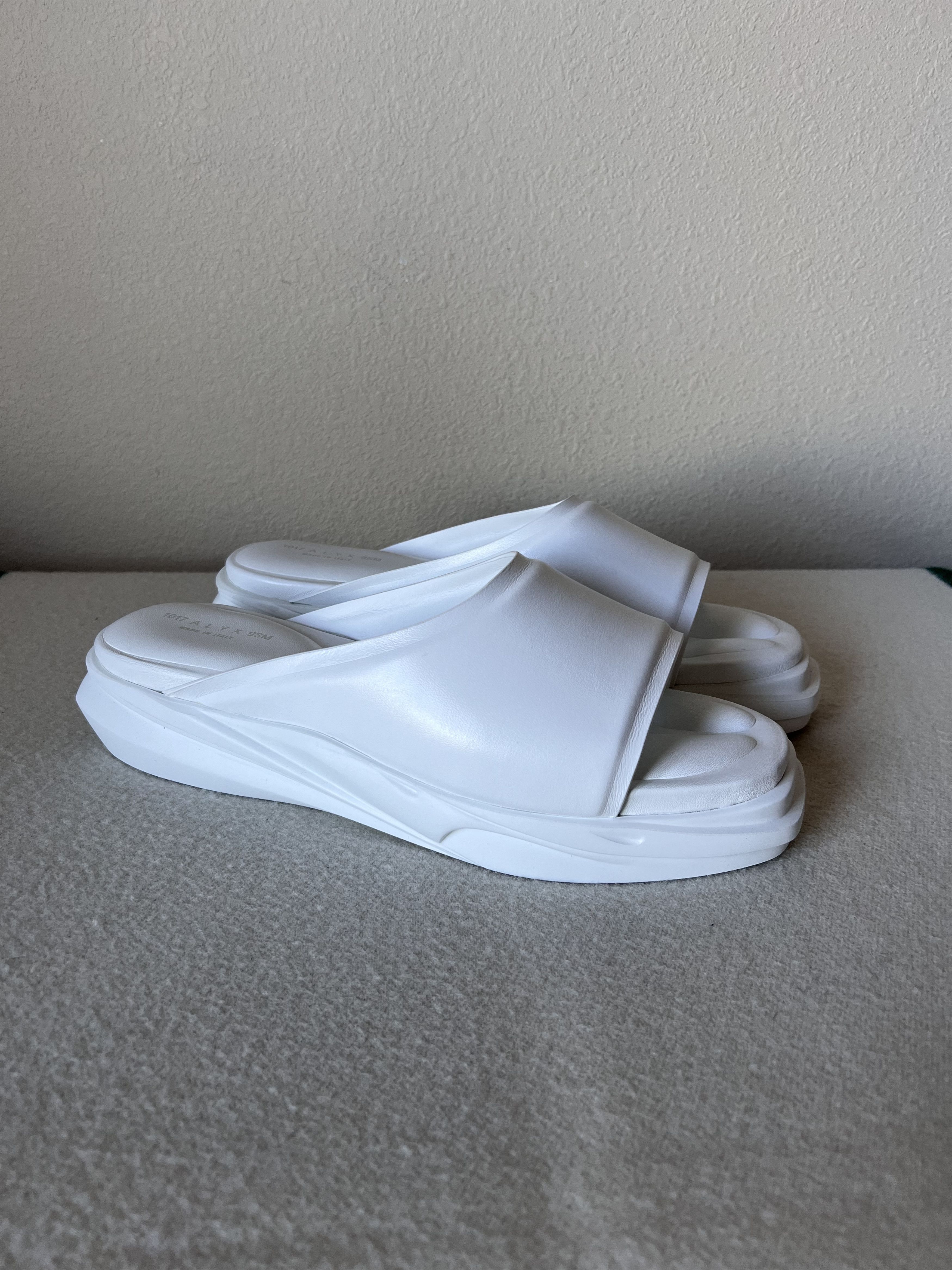 1017 Alyx 9SM White Mono Slides