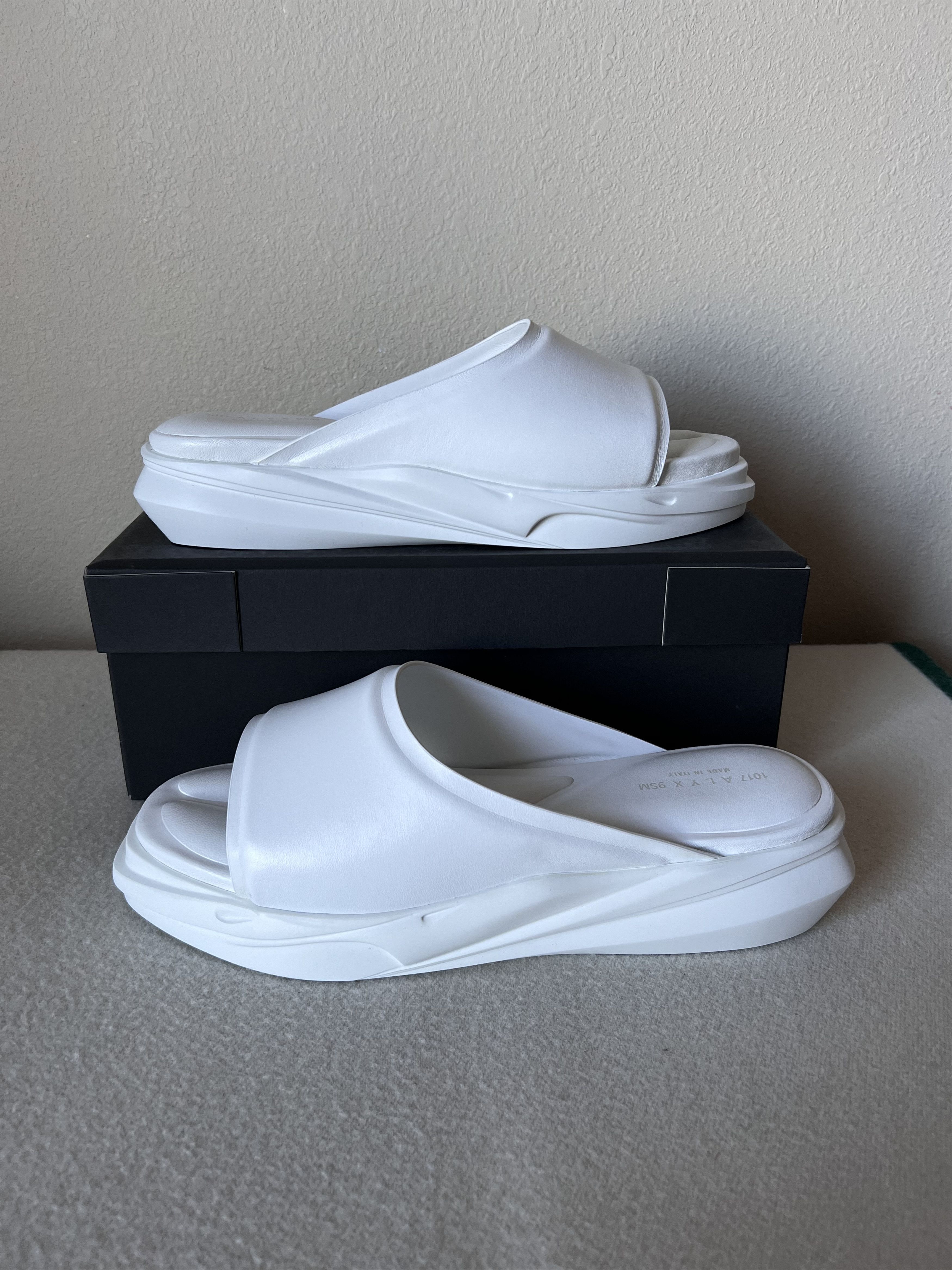 1017 Alyx 9SM White Mono Slides
