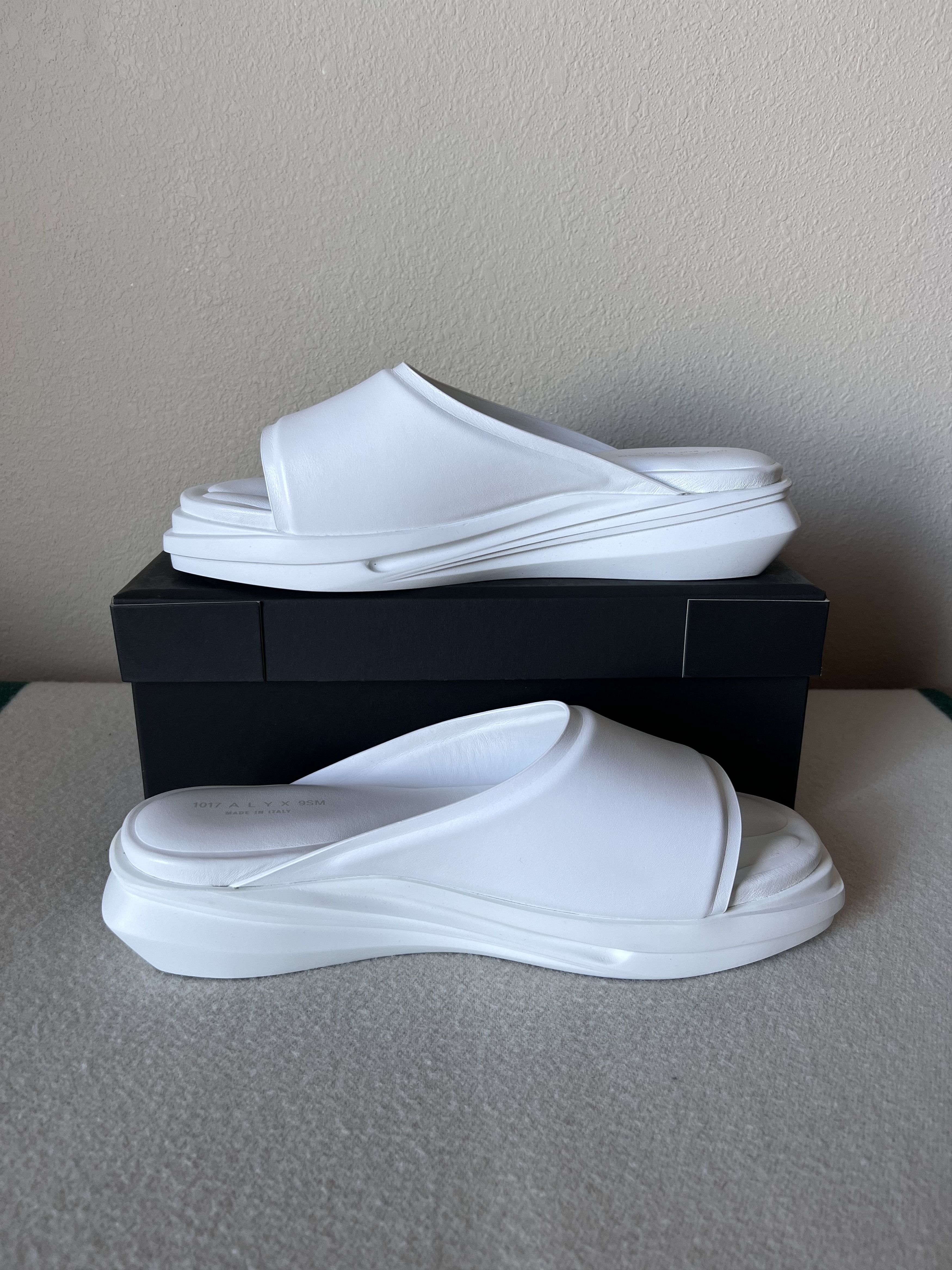 1017 Alyx 9SM White Mono Slides