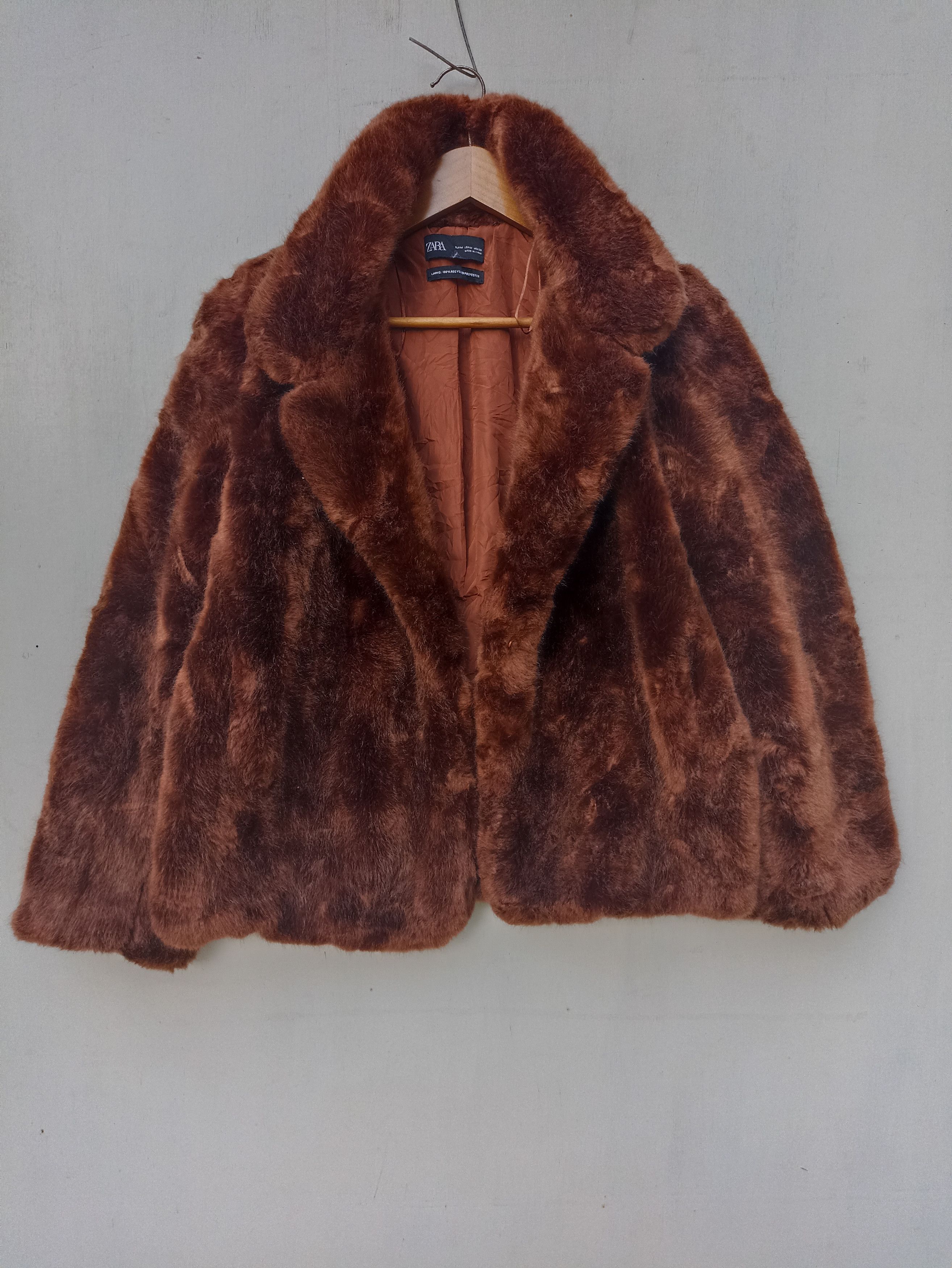 Zara mink fur coat cardigan jacket
