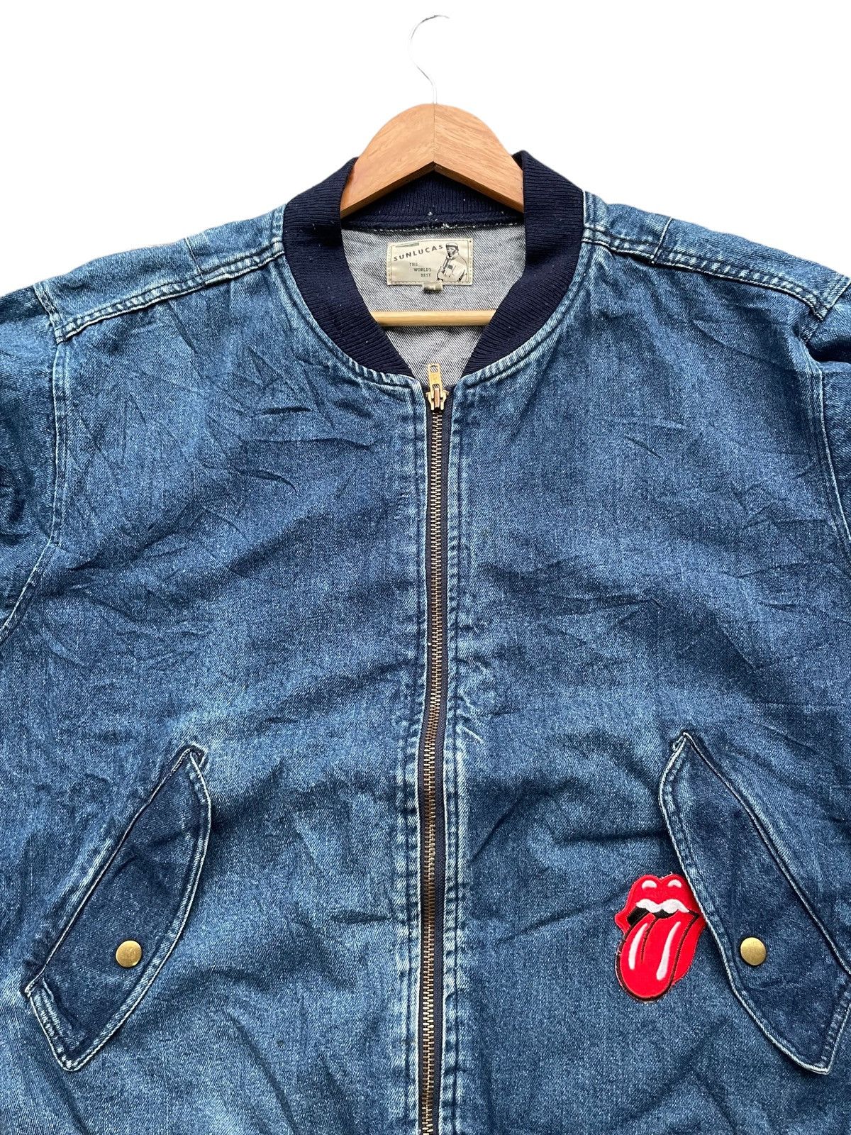 Japanese Brand Sunlucas x King Jonathan Bomber Denim Jacket Size US XXL / EU 58 / 5 - 6 Thumbnail