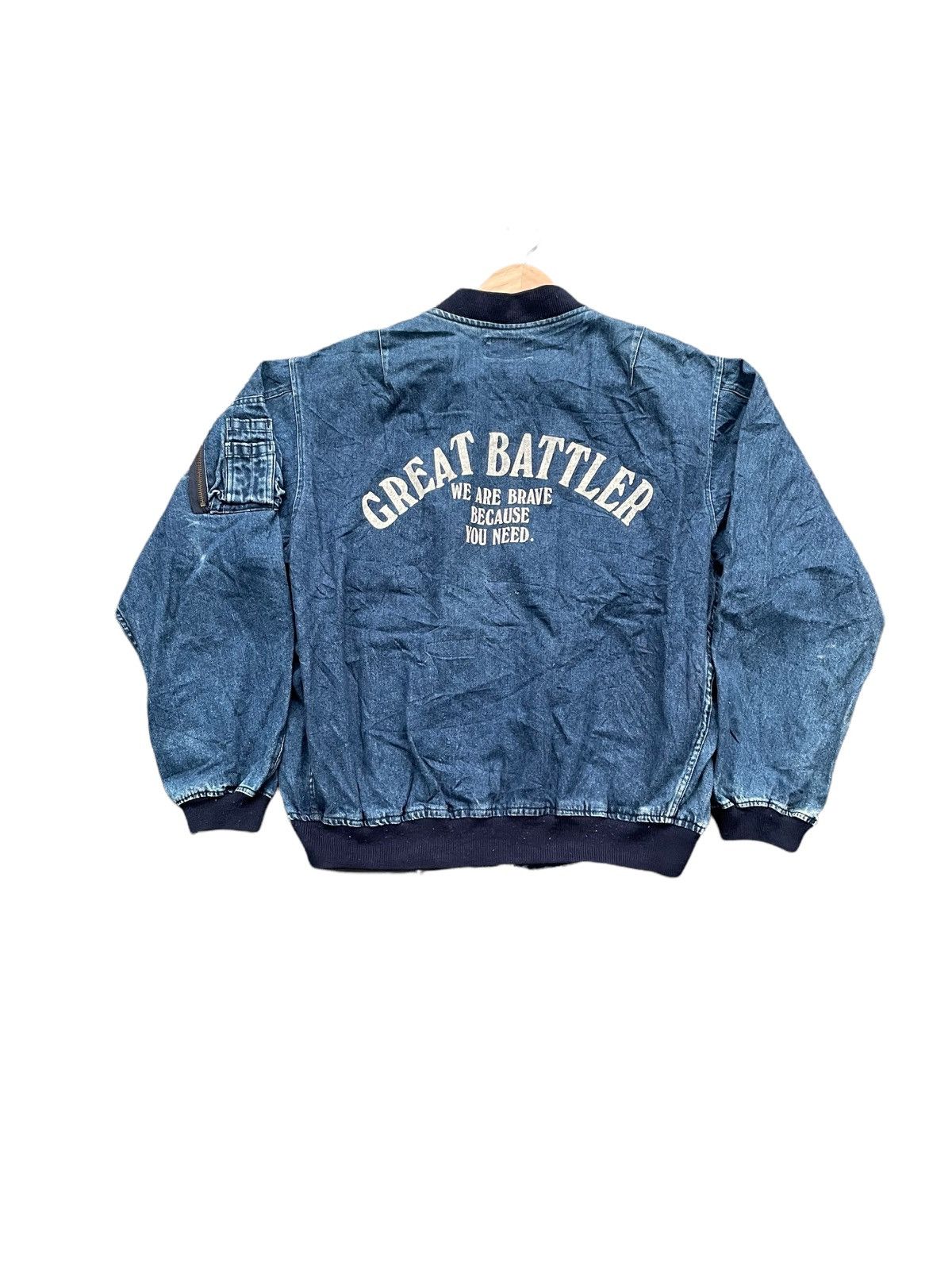Japanese Brand Sunlucas x King Jonathan Bomber Denim Jacket Size US XXL / EU 58 / 5 - 1 Thumbnail