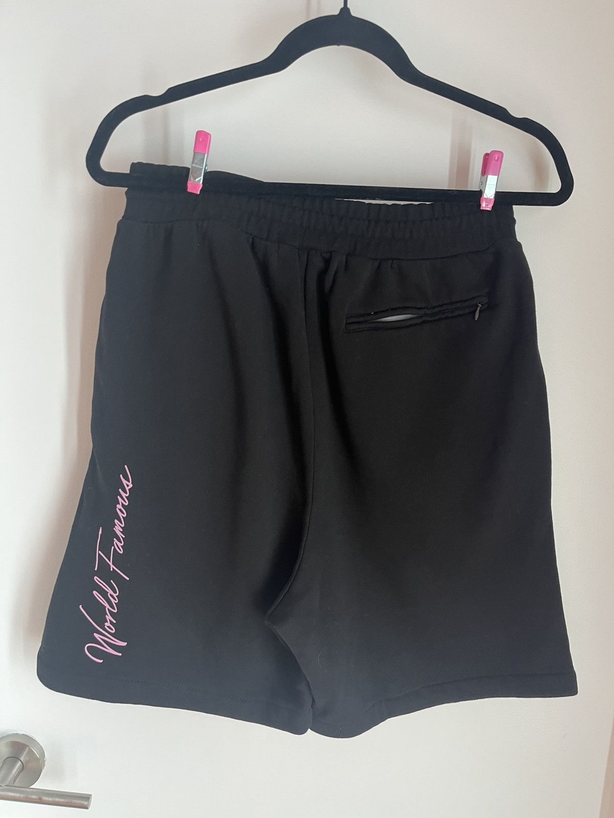 Homme + Femme La Homme+Femme LA Twilight Sweat Shorts Black Pink M Size US 32 / EU 48 - 2 Thumbnail