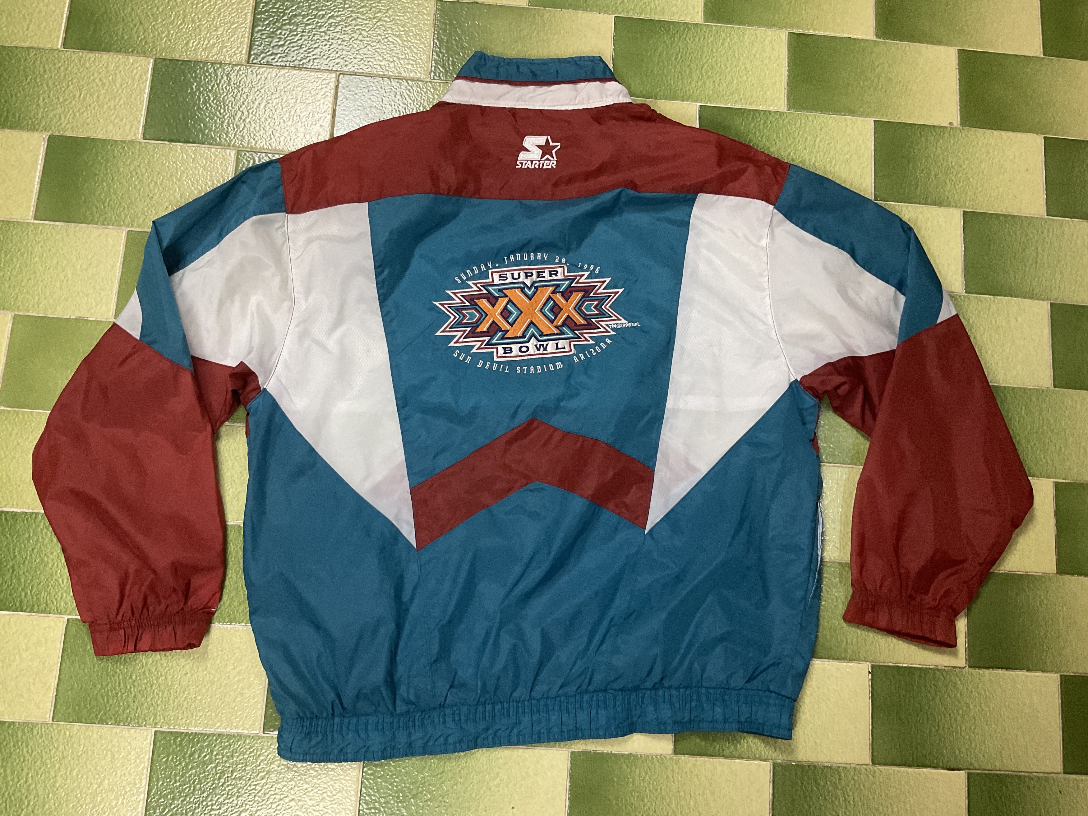 Starter Vintage NFL 1996 Super Bowl XXX Windbreaker Jacket Size US M / EU 48-50 / 2 - 2 Thumbnail