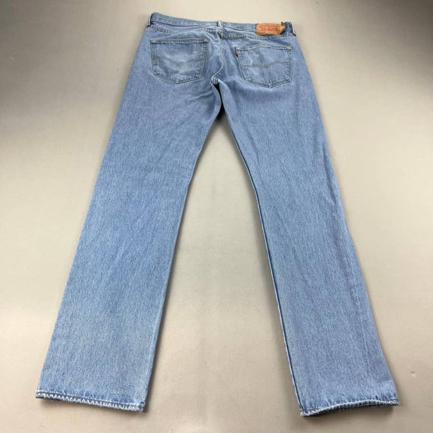 Levi's 501 Regular Straight - Jeans Bleu élasthanne Pour Hommes - Taille W36 L34 - Occasion En Parfait état