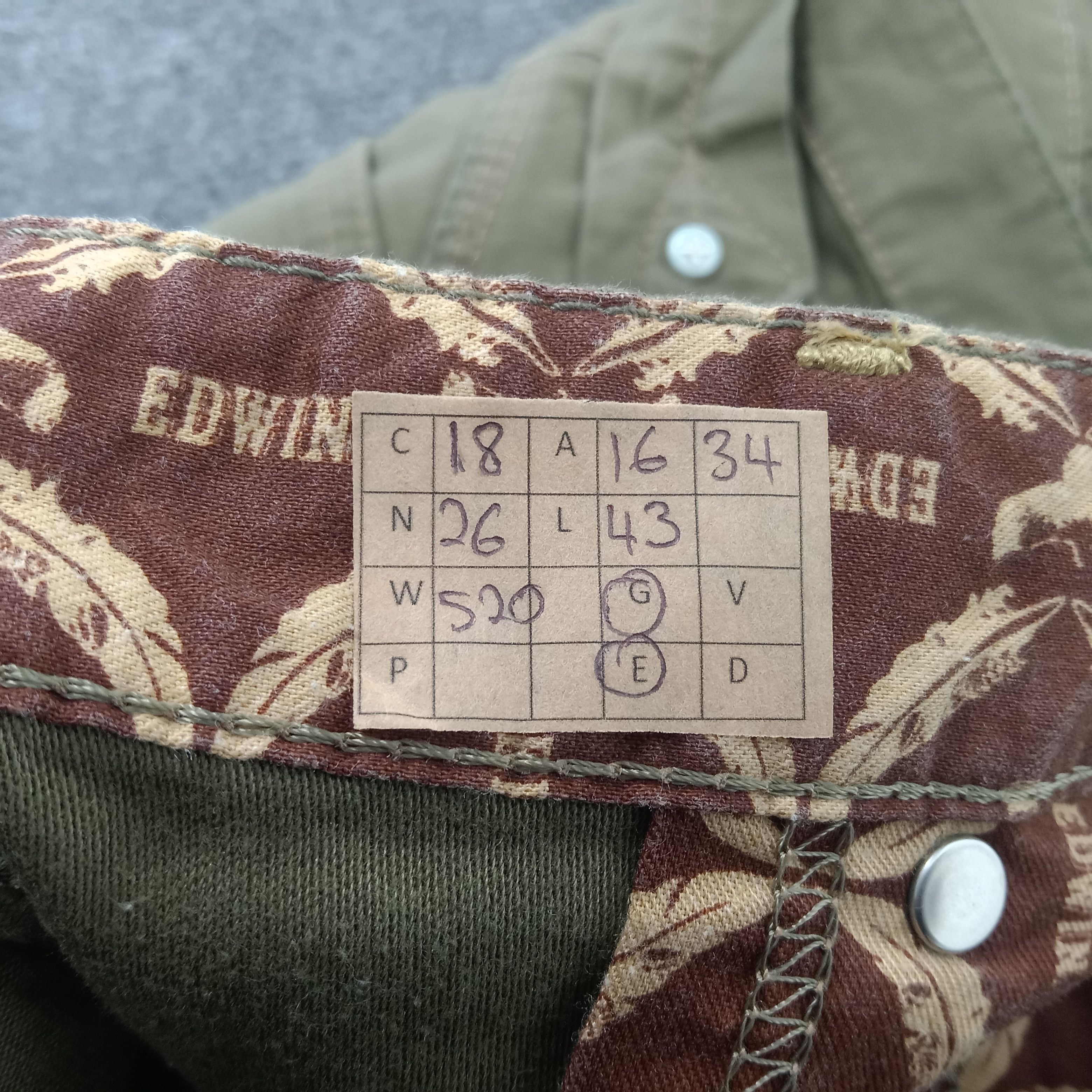 Edwin × Japanese Brand × Vintage Edwin Japanese Style Cargo Pocket Pants Size US 32 / EU 48 - 10 Thumbnail