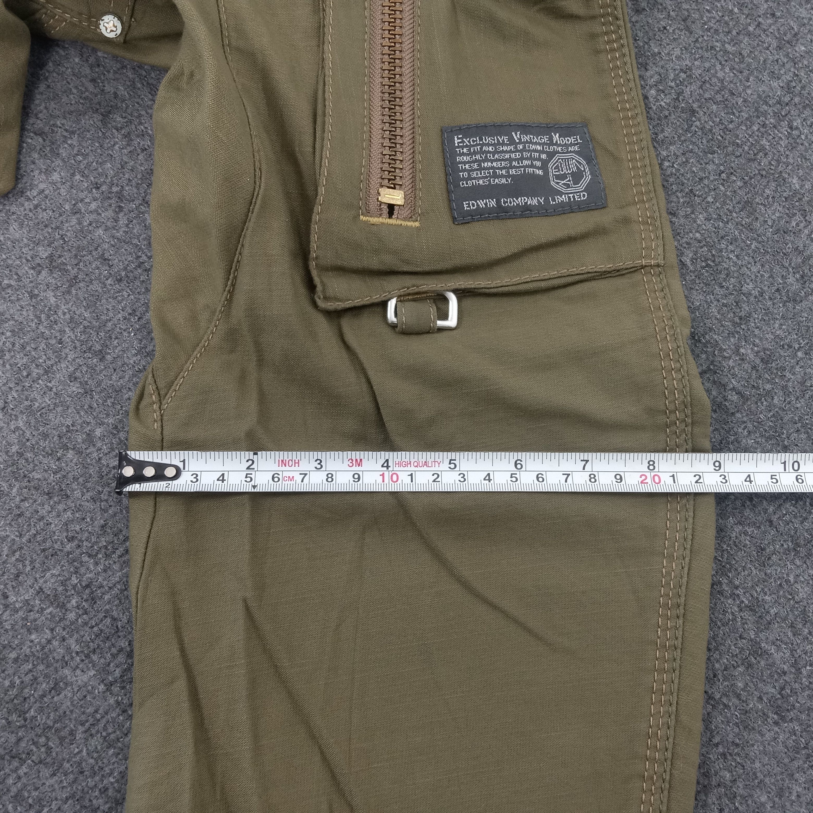 Edwin × Japanese Brand × Vintage Edwin Japanese Style Cargo Pocket Pants Size US 32 / EU 48 - 16 Thumbnail