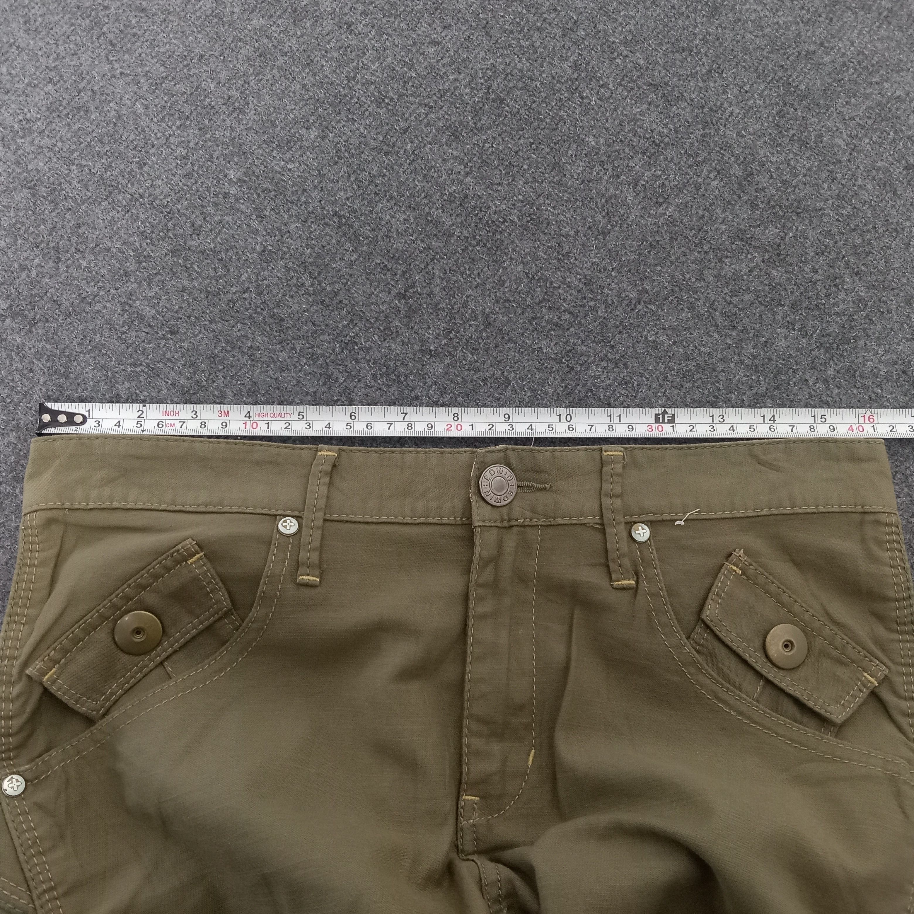 Edwin × Japanese Brand × Vintage Edwin Japanese Style Cargo Pocket Pants Size US 32 / EU 48 - 13 Thumbnail