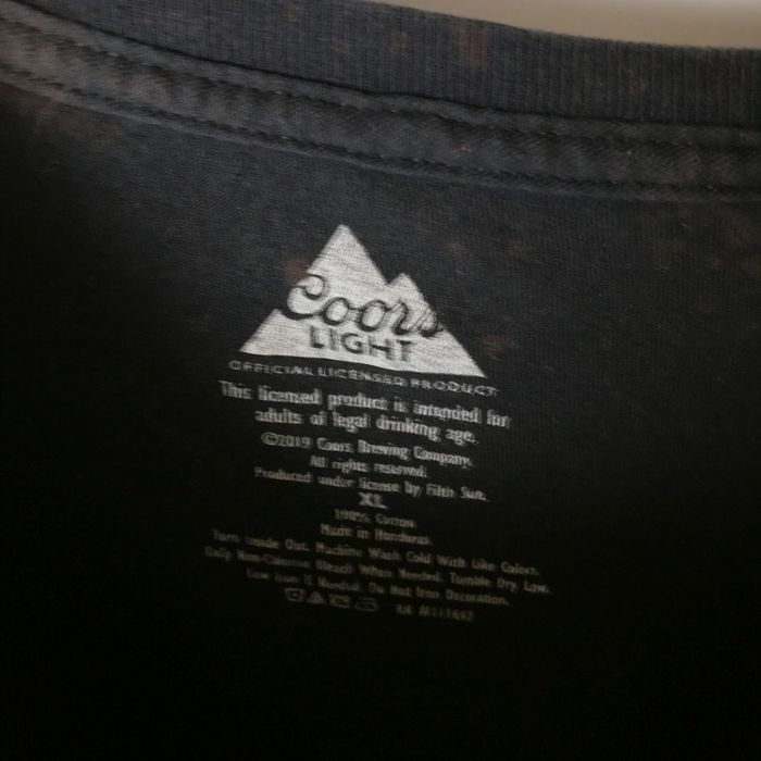 Urban Outfitters Coors Light Born In The Rockies T Shirt Bleached