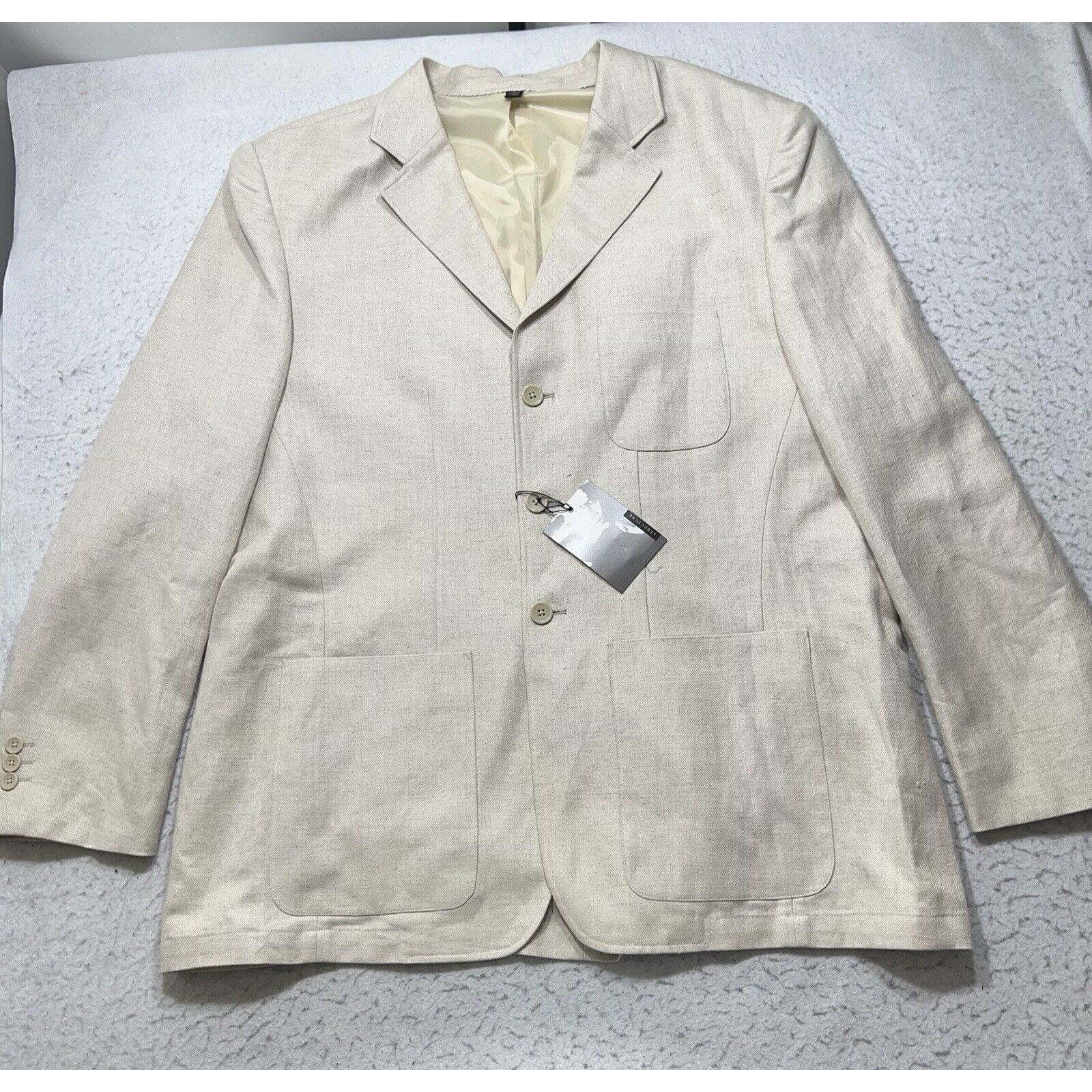 Structure Structure Linen Blend Herringbone Sport Coat Suit Jacket ...