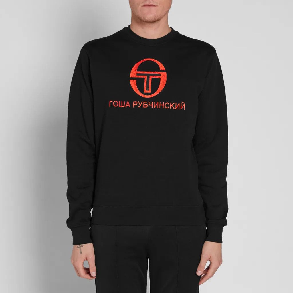 Gosha Rubchinskiy × Sergio Tacchini Sergio Tacchini Black Logo Sweatshirt SS17 Size US M / EU 48-50 / 2 - 6 Thumbnail