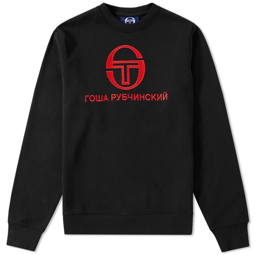 Gosha Rubchinskiy × Sergio Tacchini Sergio Tacchini Black Logo Sweatshirt SS17 Size US M / EU 48-50 / 2 - 1 Thumbnail