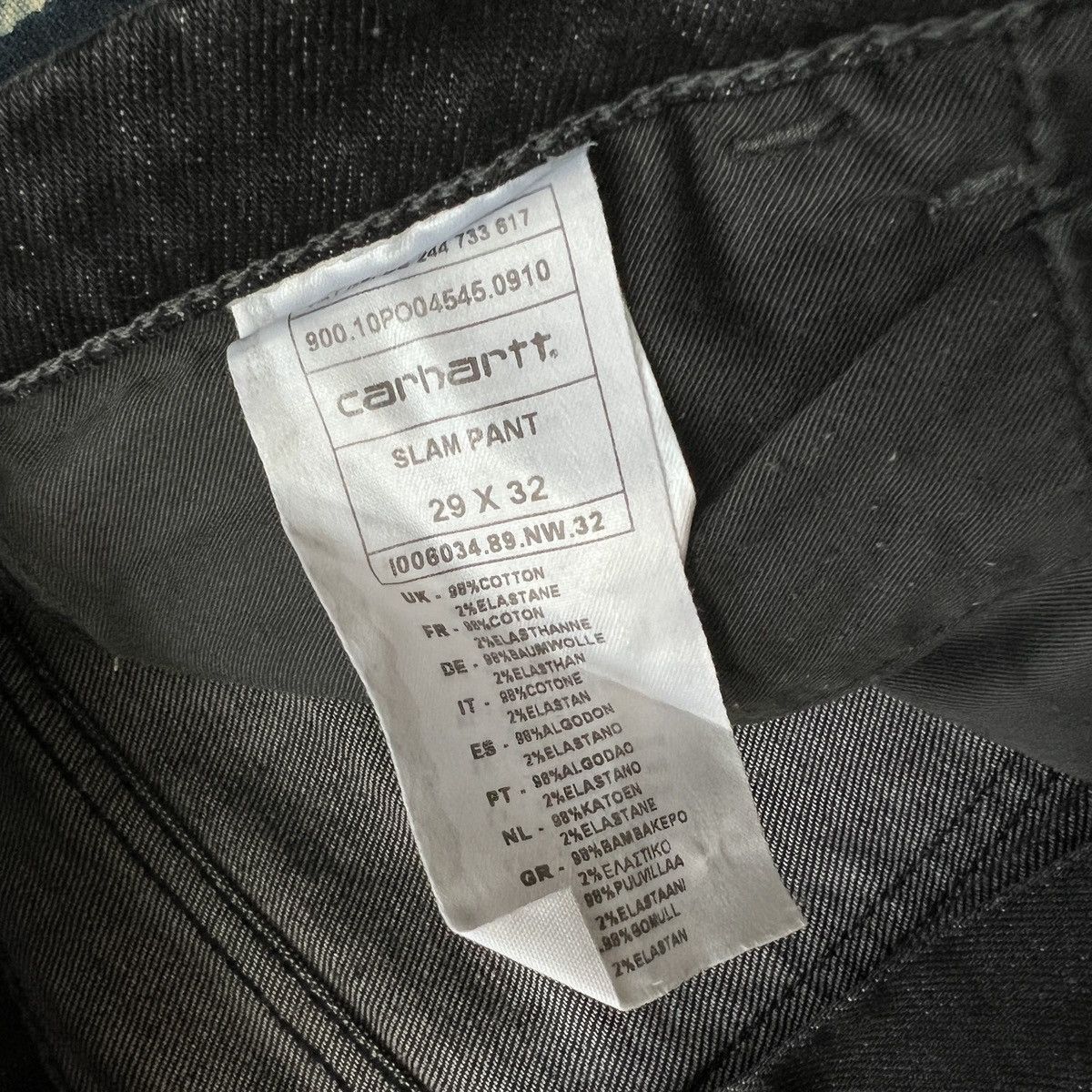 Carhartt Wip Carhartt WIP Slim Black Denim Jeans 29x32 Size US 29 - 8 Thumbnail