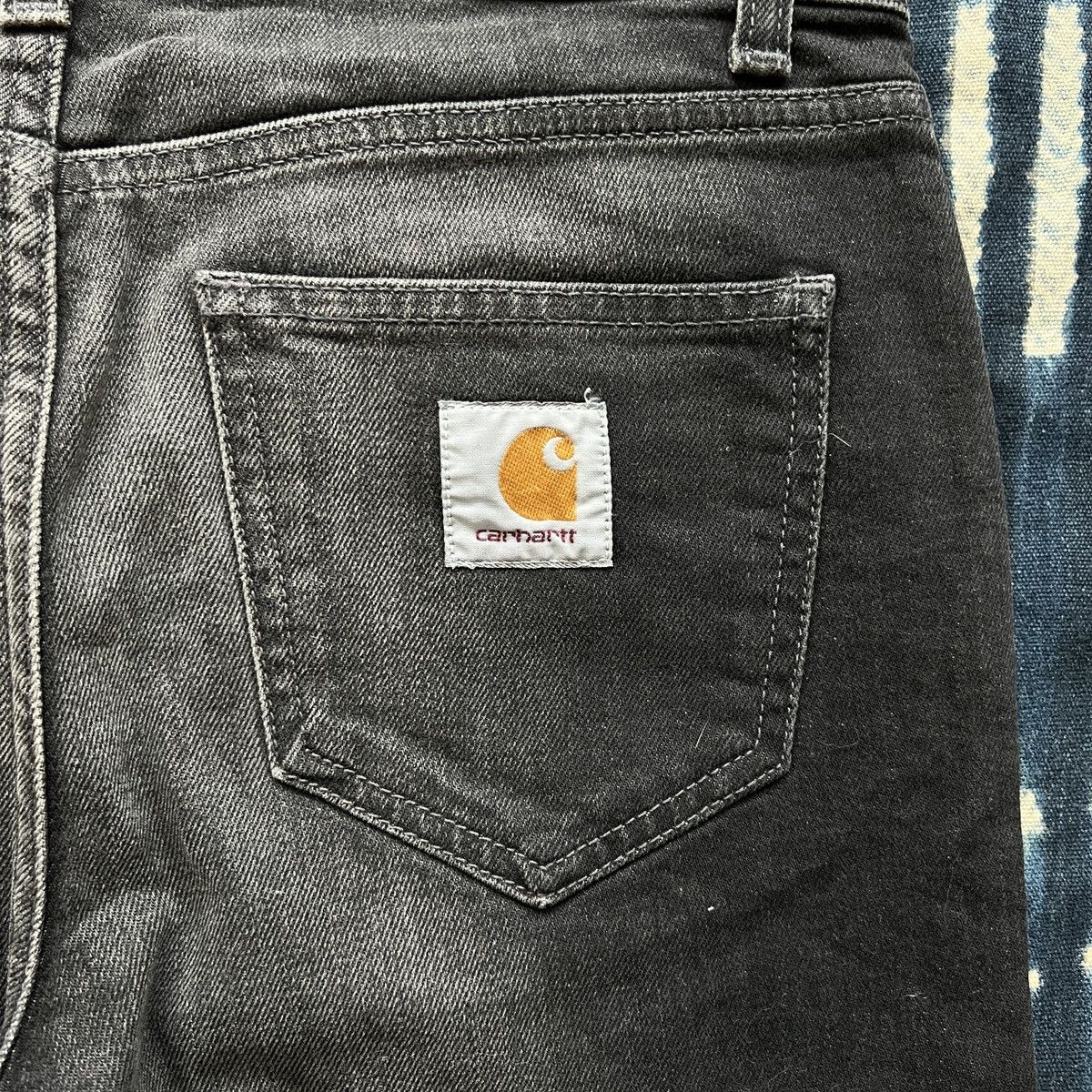 Carhartt Wip Carhartt WIP Slim Black Denim Jeans 29x32 Size US 29 - 7 Thumbnail