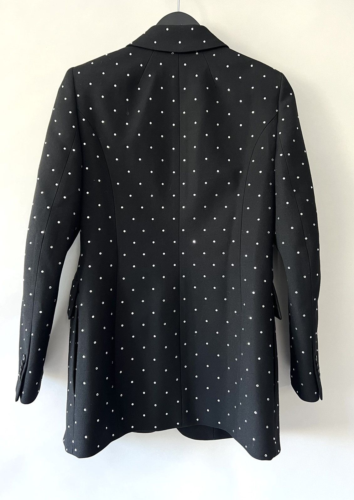 $3.7K Balenciaga Hourglass Wool Blazer with crystals