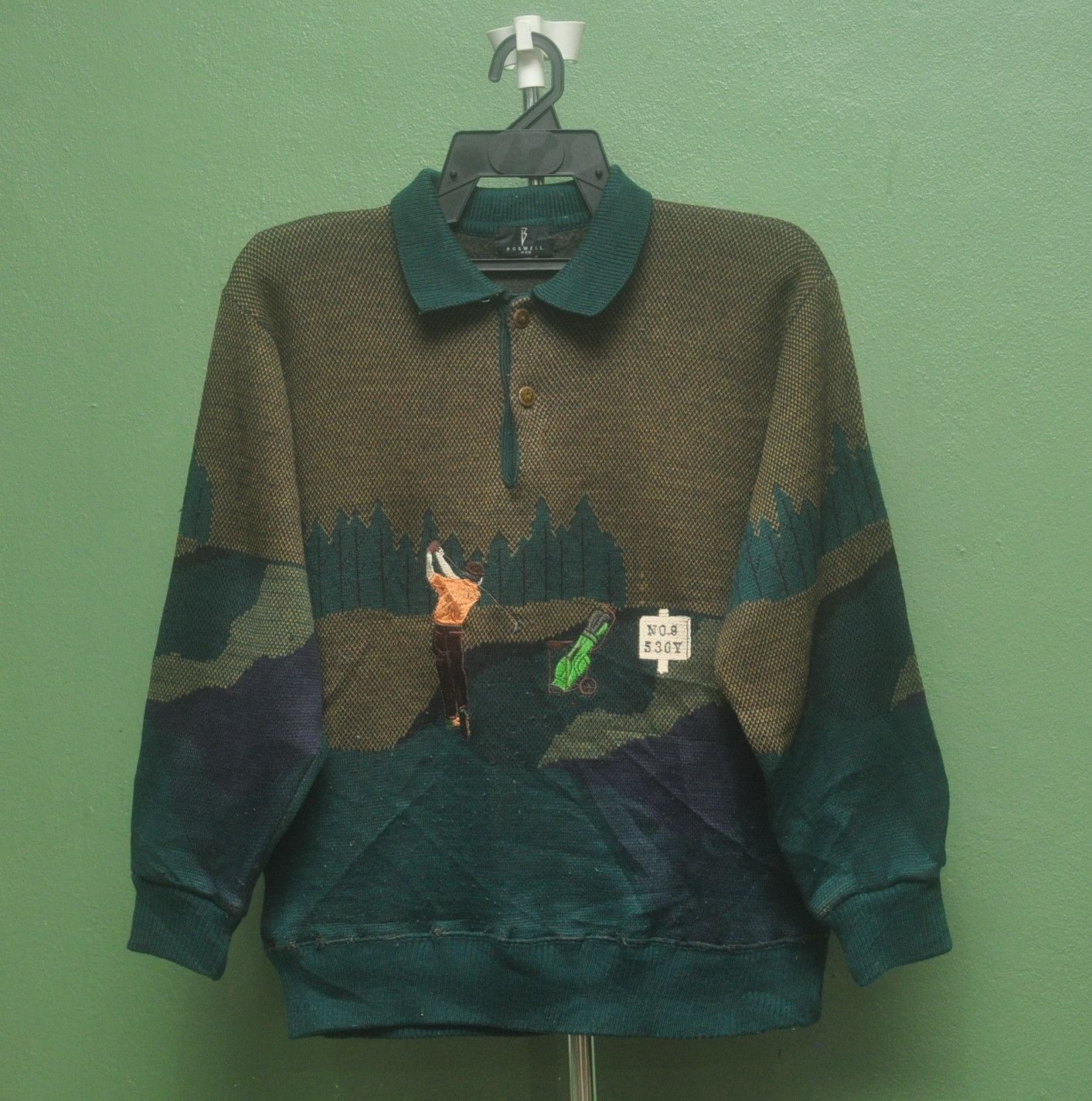 Japanese Brand Vintage Roswell Playing Golf Designer Fashion Style Size US M / EU 48-50 / 2 - 1 Thumbnail