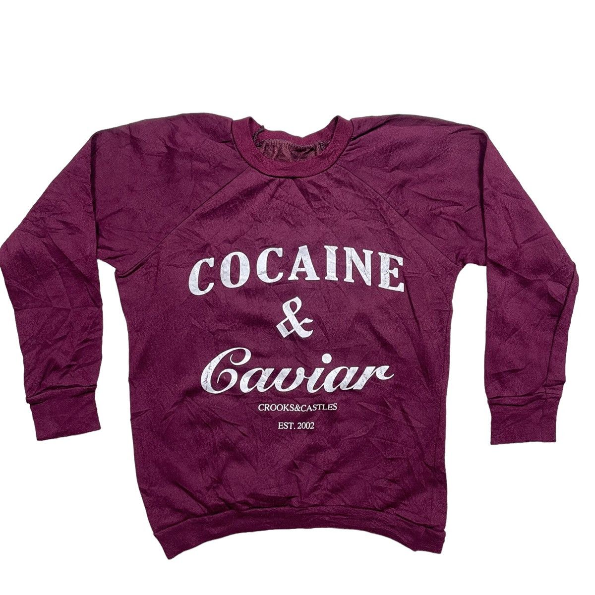 T-shirt Crooks & Castles 'Cocaine And Caviar' Graphique Or - Neuf étiqueté