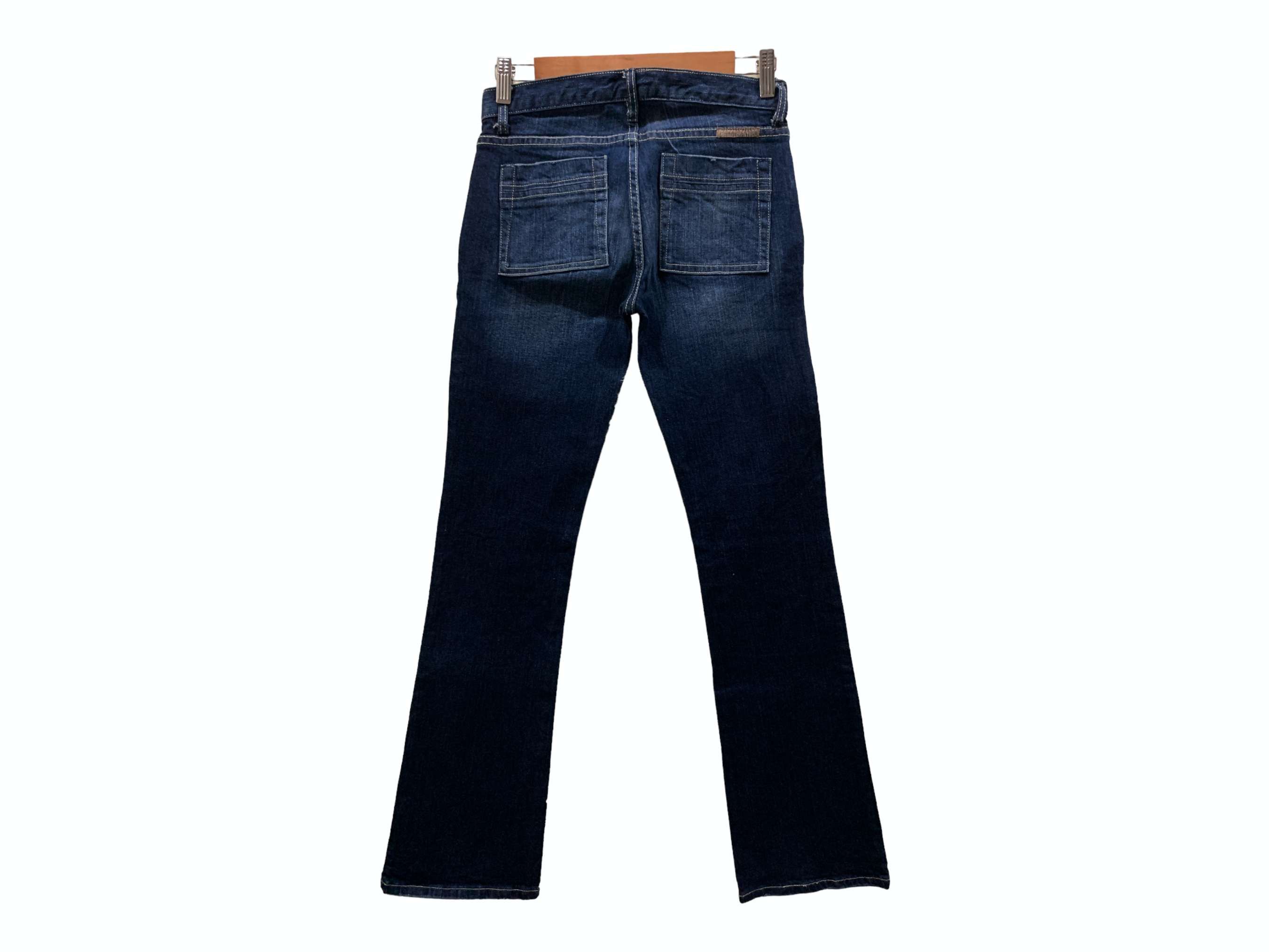 image of Abercrombie Fitch Flare Jeans Baker Pocket Mid-Rise Jeans in Blue, Women's (Size 26)