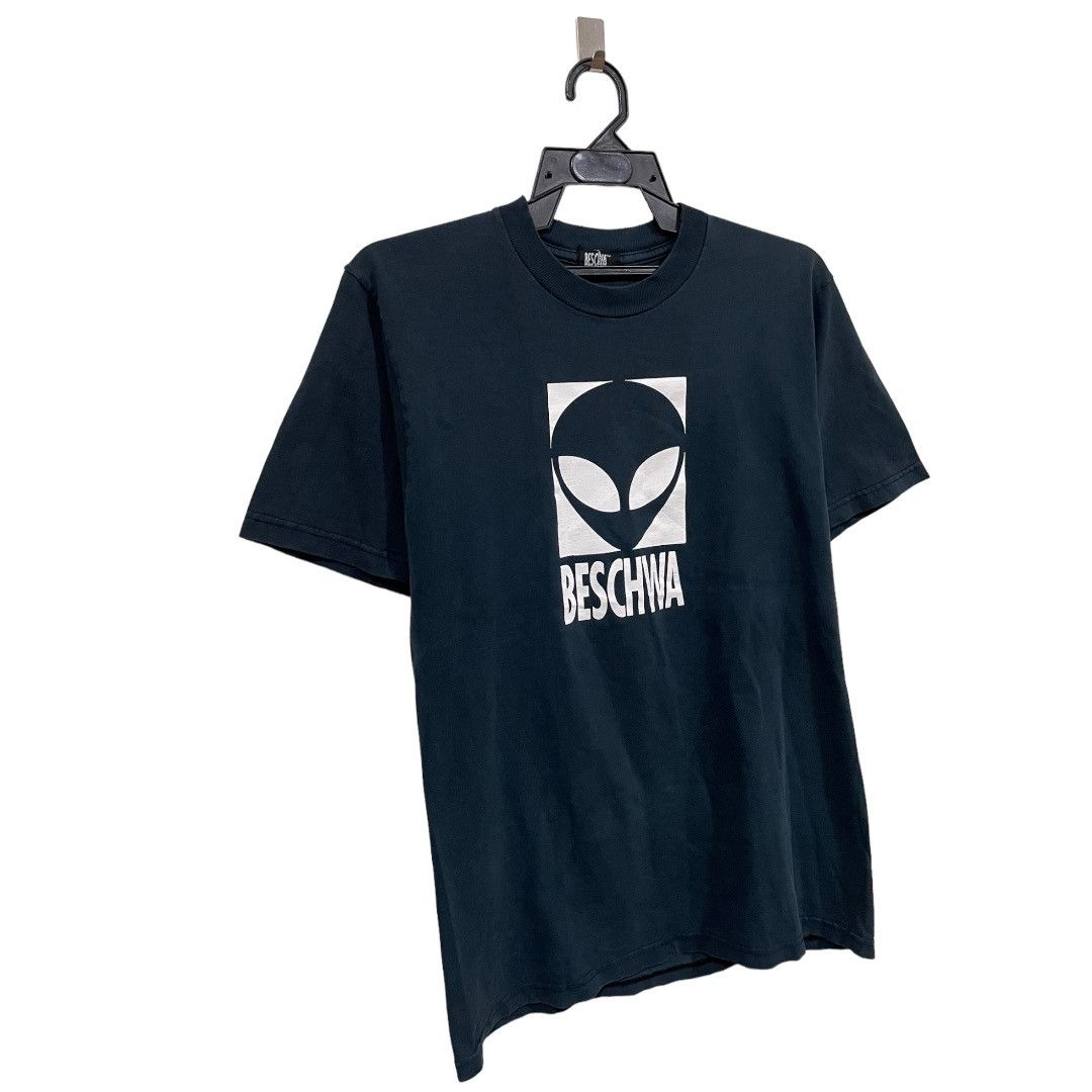 Alien Workshop × Vintage Rare🔥 Vintage Beshwa Front Logo Distressed Tee Size US M / EU 48-50 / 2 - 3 Thumbnail