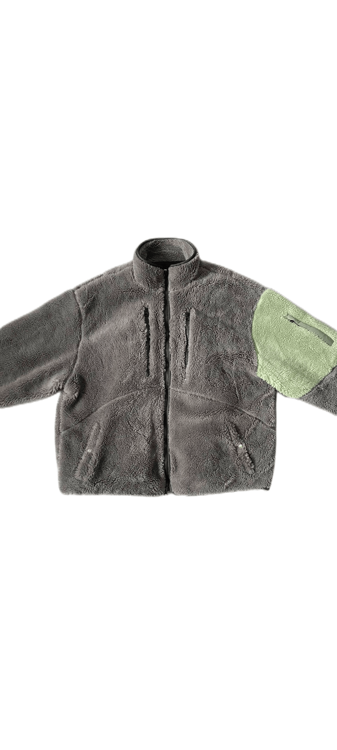 Far Afield Far archive grey-green paneled fleece lamb fleece Size US S / EU 44-46 / 1 - 8 Thumbnail