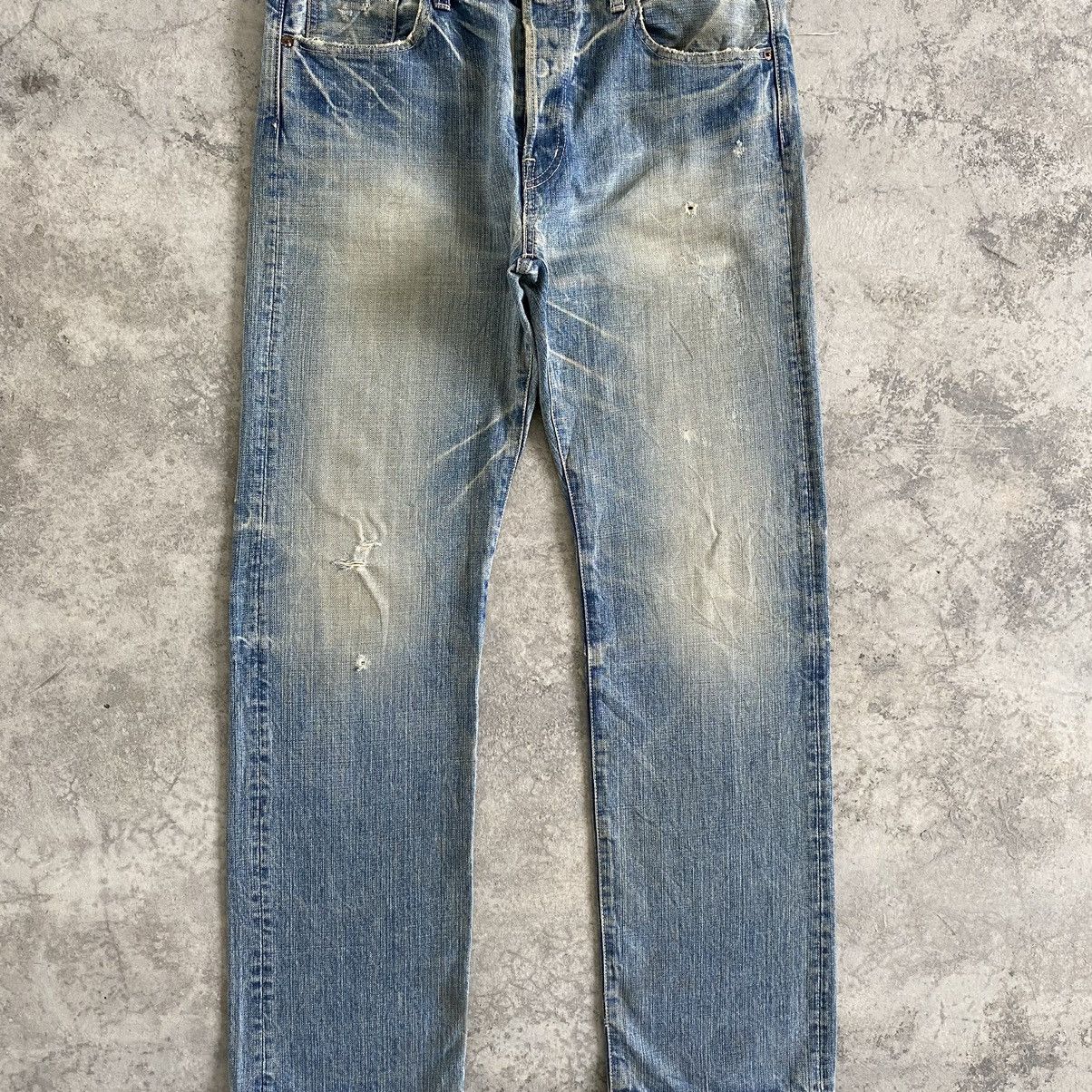 Spellbound × Vintage Vintage Spellbound Faded Blue Ripped Denim Jeans Size US 36 / EU 52 - 3 Thumbnail