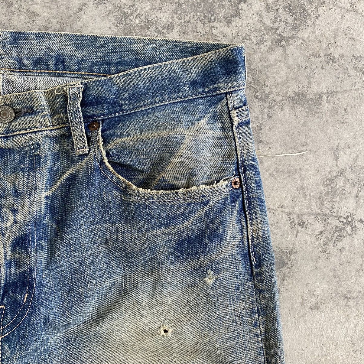Spellbound × Vintage Vintage Spellbound Faded Blue Ripped Denim Jeans Size US 36 / EU 52 - 10 Thumbnail