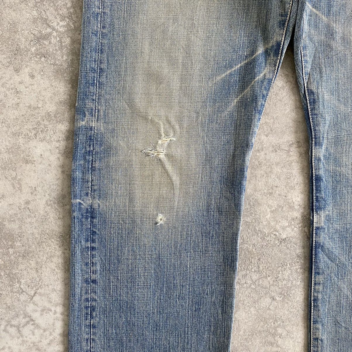 Spellbound × Vintage Vintage Spellbound Faded Blue Ripped Denim Jeans Size US 36 / EU 52 - 6 Thumbnail
