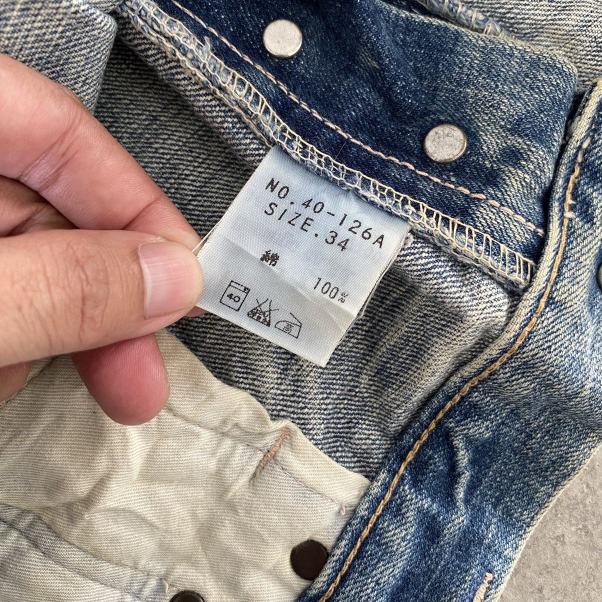 Spellbound × Vintage Vintage Spellbound Faded Blue Ripped Denim Jeans Size US 36 / EU 52 - 24 Thumbnail