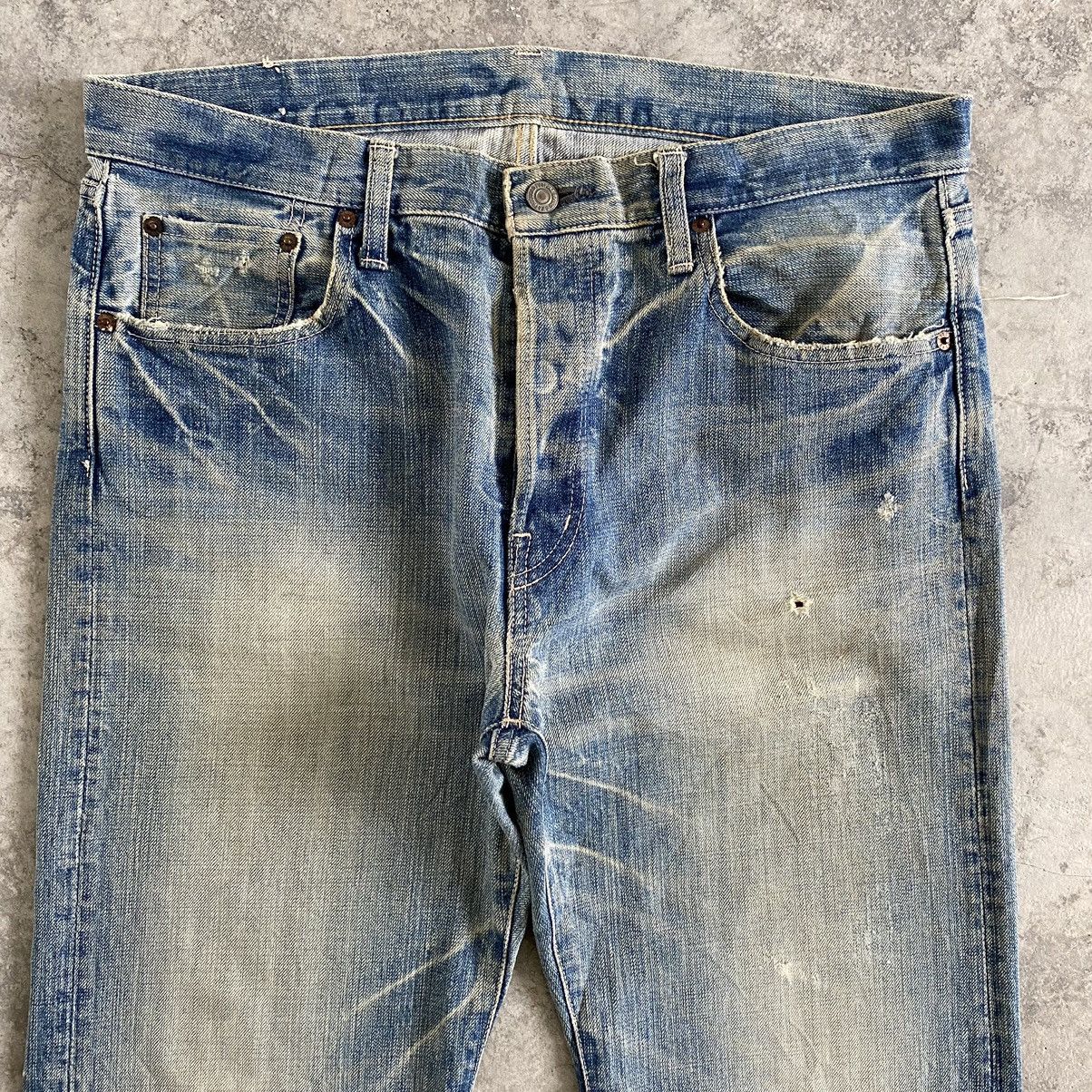 Spellbound × Vintage Vintage Spellbound Faded Blue Ripped Denim Jeans Size US 36 / EU 52 - 8 Thumbnail