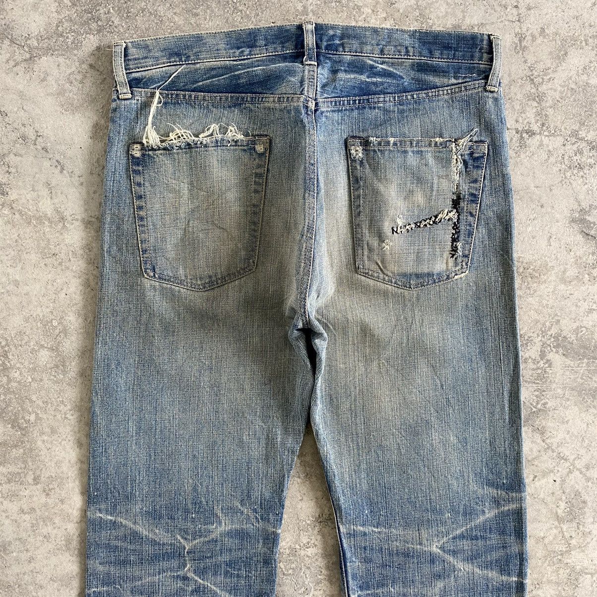 Spellbound × Vintage Vintage Spellbound Faded Blue Ripped Denim Jeans Size US 36 / EU 52 - 16 Thumbnail