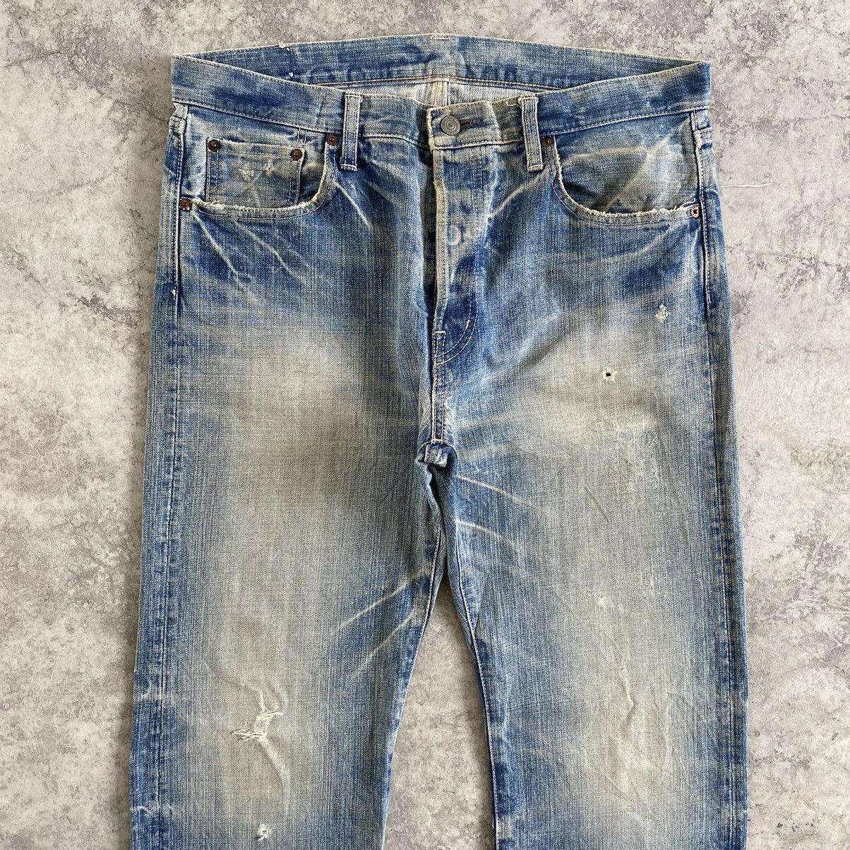 Spellbound × Vintage Vintage Spellbound Faded Blue Ripped Denim Jeans Size US 36 / EU 52 - 2 Thumbnail