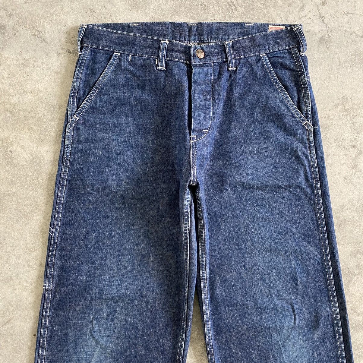 Beams Plus Vintage Beams Boy Cinch Back Carpenter Work Jeans Size US 32 / EU 48 - 4 Thumbnail