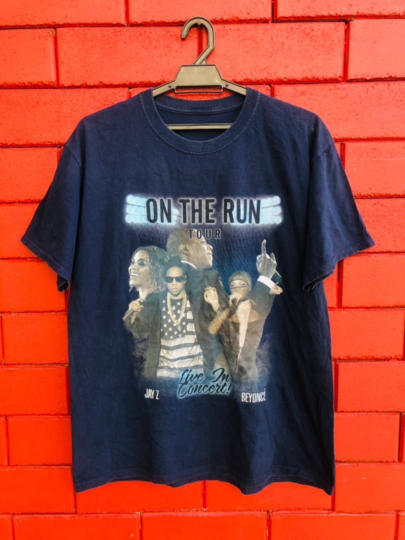 Band Tees Vintage Jay Z Beyonce On The Run Tour Hip Hop Rat Shirt Size US M / EU 48-50 / 2 - 1 Thumbnail