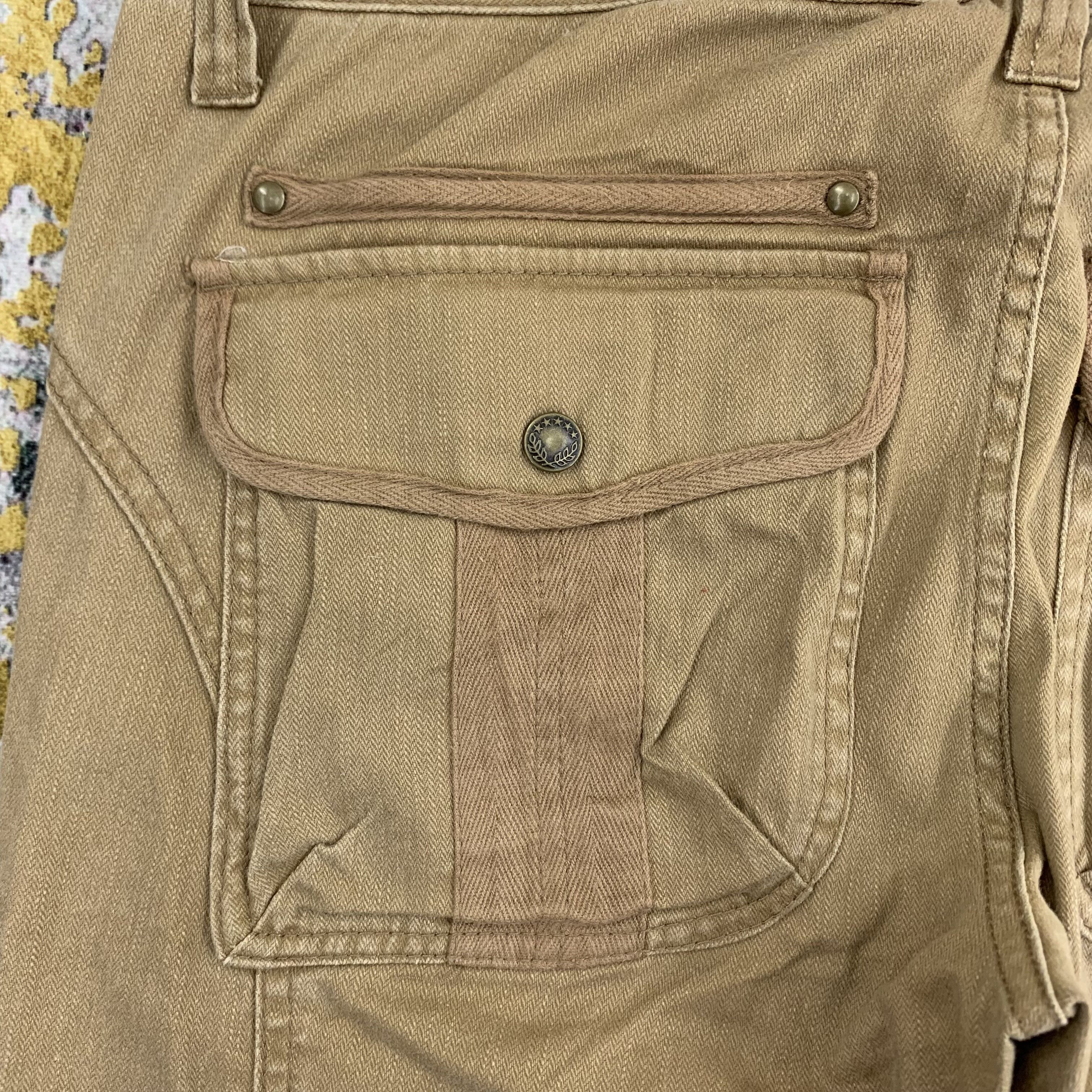 Japanese Brand Twenty Works Khaki Cargo Pants Multi Pocket Size US 34 / EU 50 - 7 Thumbnail
