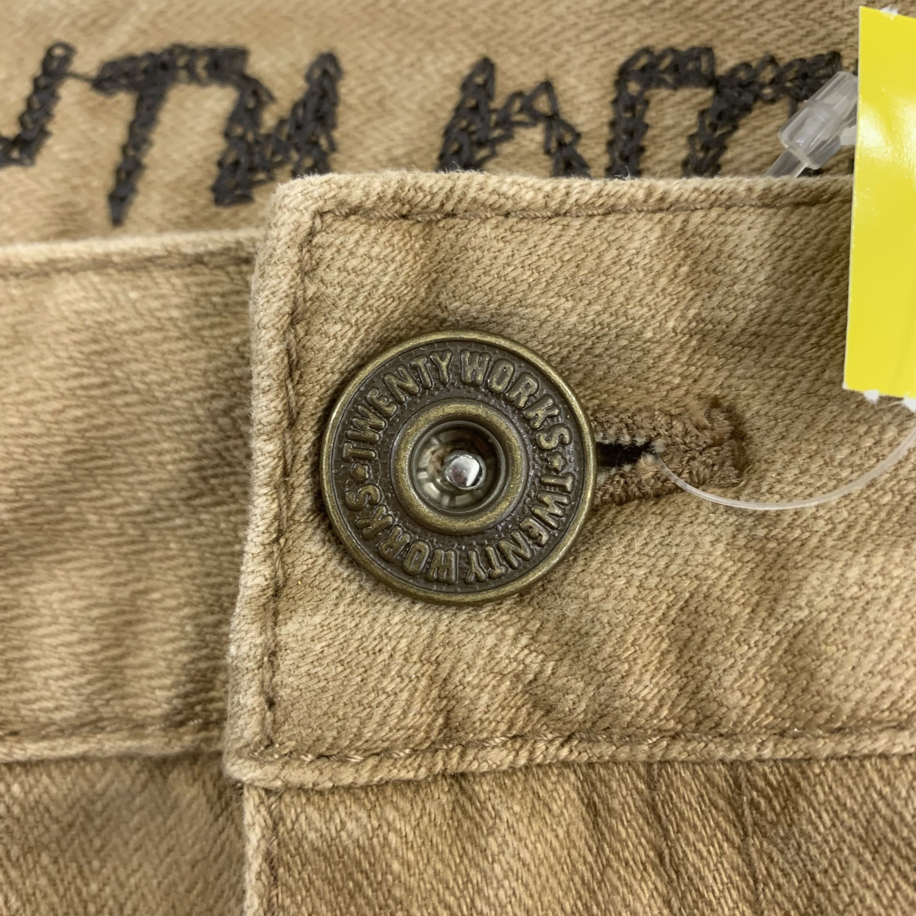 Japanese Brand Twenty Works Khaki Cargo Pants Multi Pocket Size US 34 / EU 50 - 6 Thumbnail