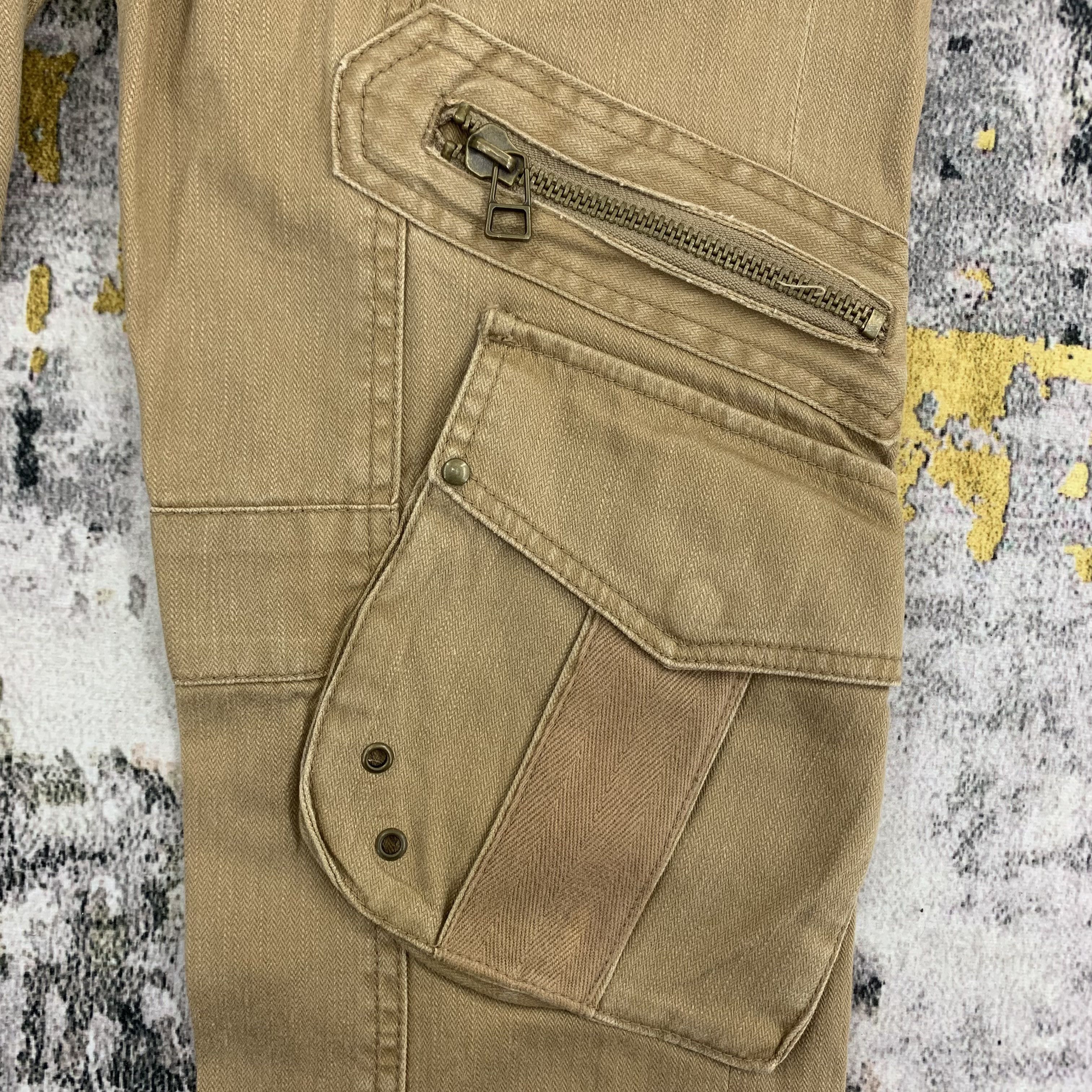 Japanese Brand Twenty Works Khaki Cargo Pants Multi Pocket Size US 34 / EU 50 - 4 Thumbnail