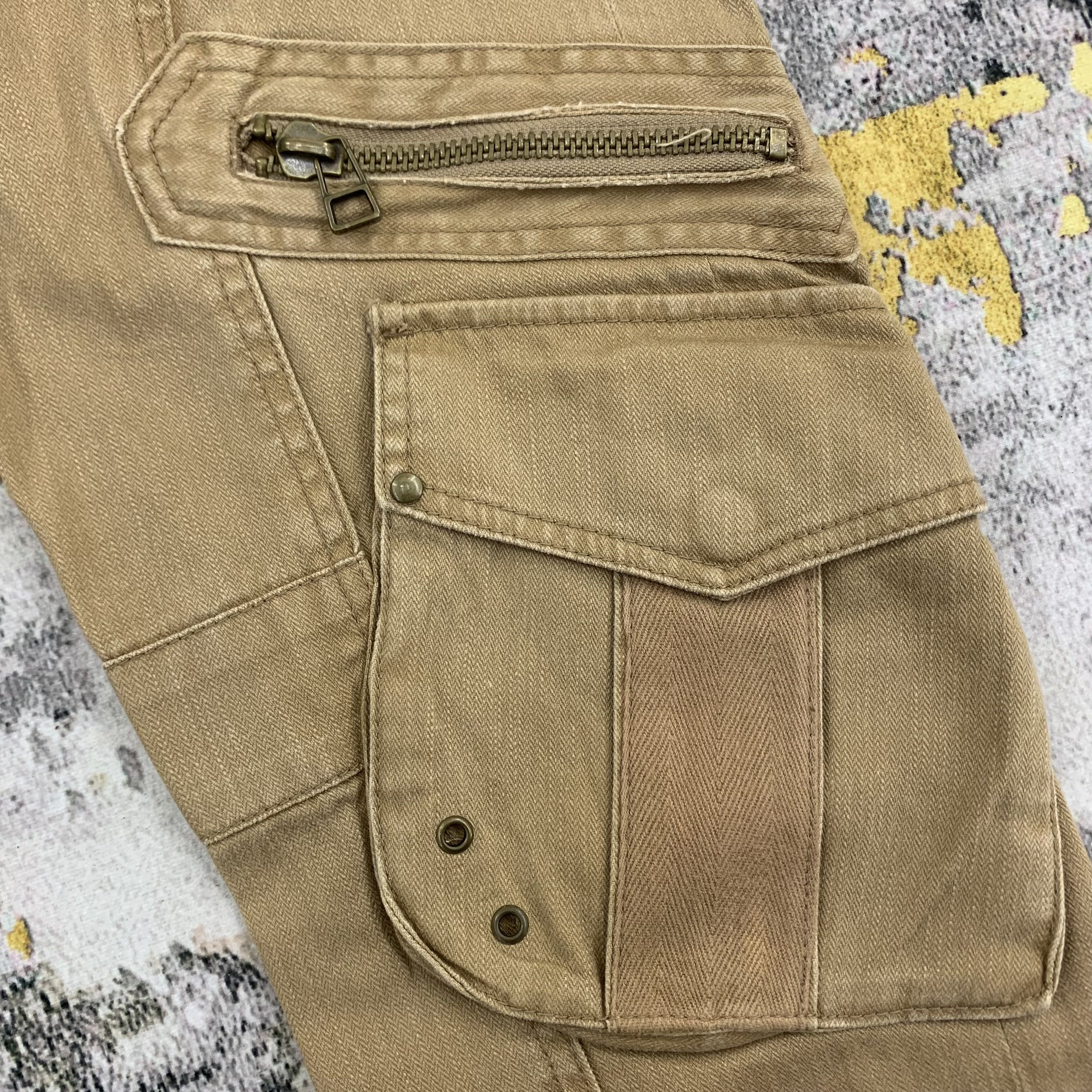 Japanese Brand Twenty Works Khaki Cargo Pants Multi Pocket Size US 34 / EU 50 - 5 Thumbnail