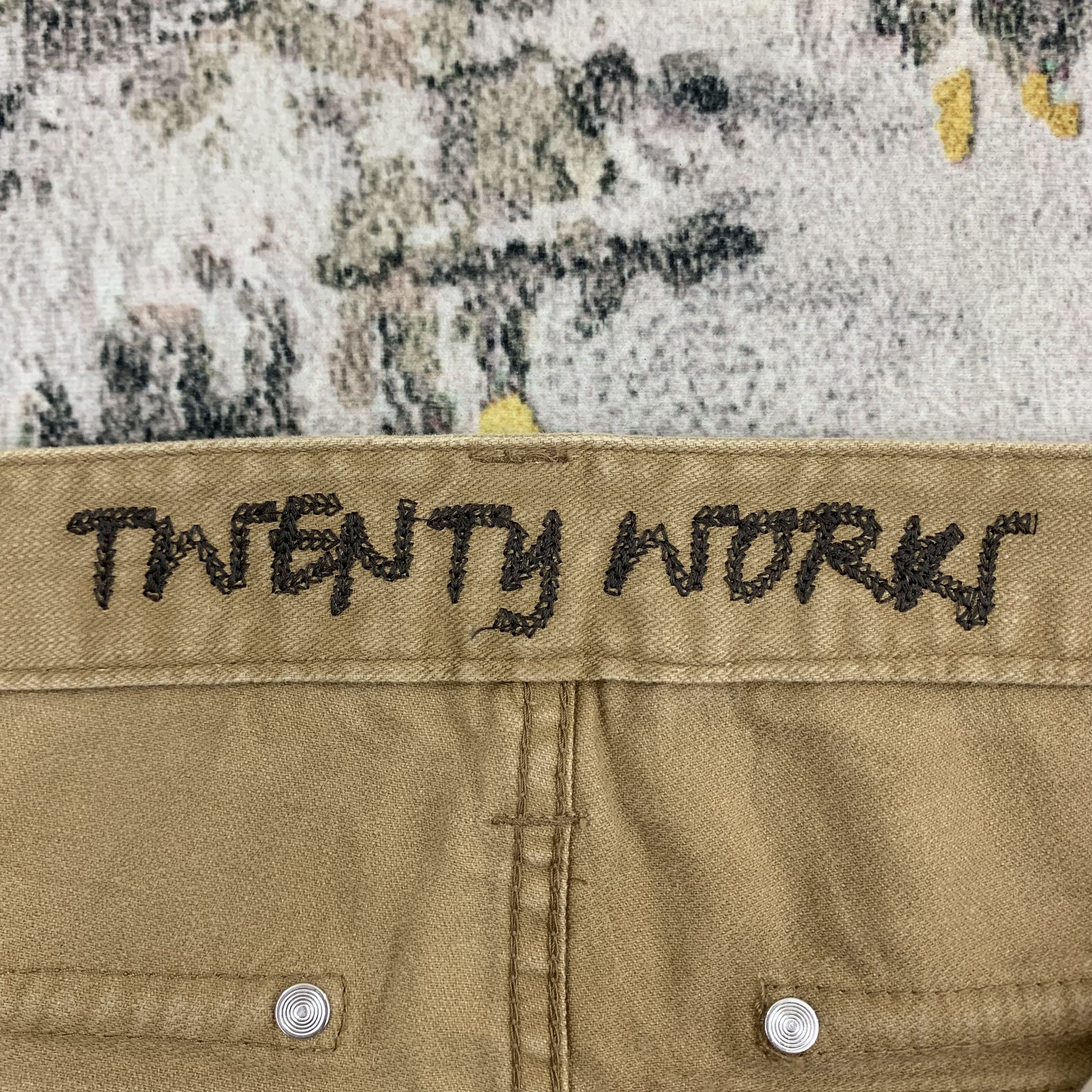 Japanese Brand Twenty Works Khaki Cargo Pants Multi Pocket Size US 34 / EU 50 - 9 Thumbnail