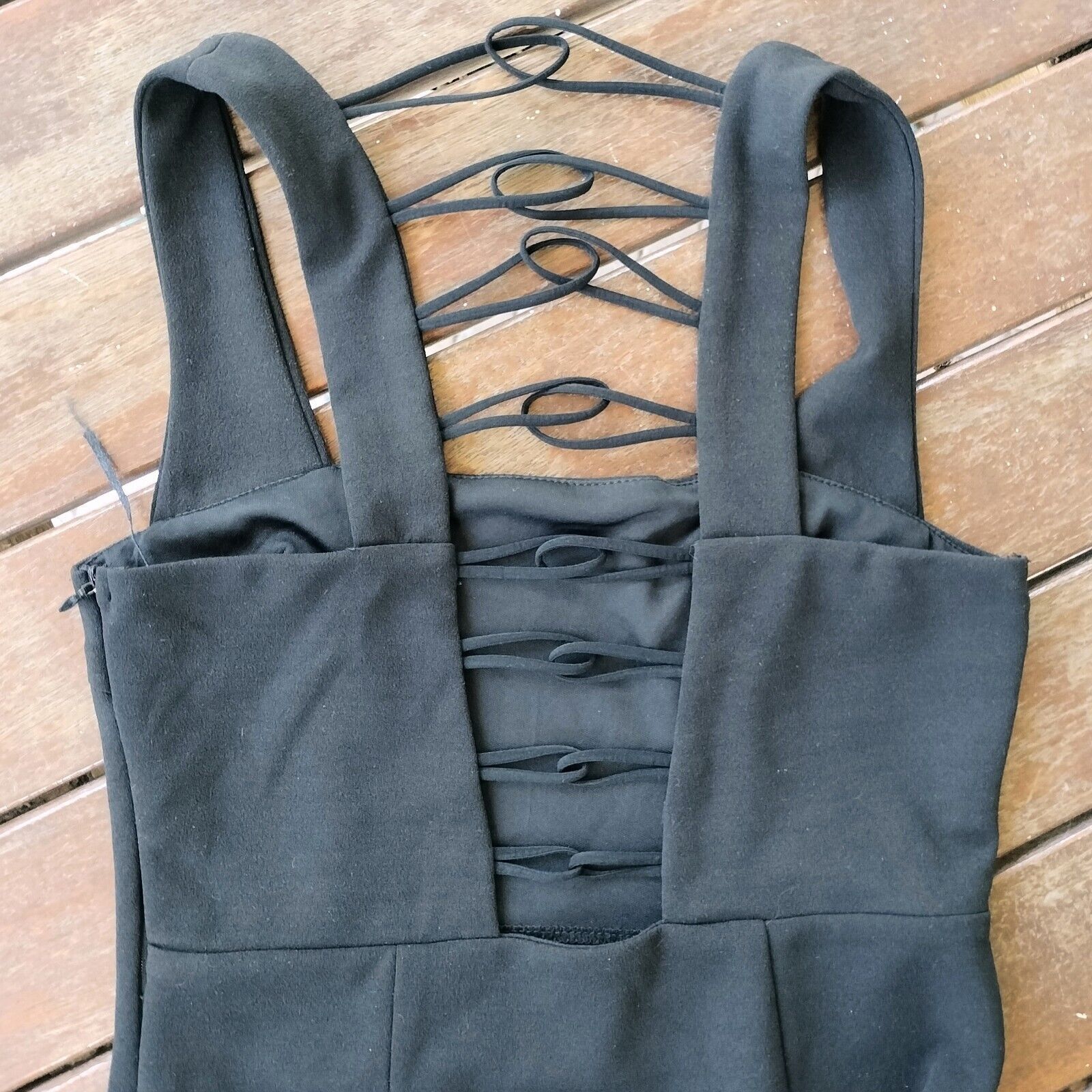 Designer Morning Mist Size 10 Dress LBD Black Bodycon Mini Backless Size M / US 6-8 / IT 42-44 - 5 Thumbnail