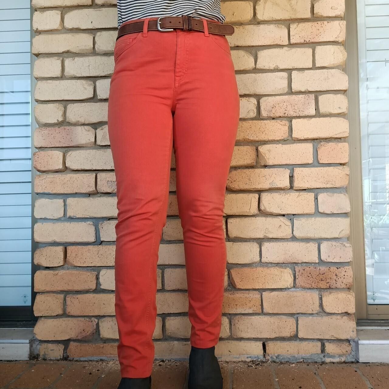 Designer × Gant Gant Jeans Orange Denim High Waist Skinny Leg Cotton Size 32" / US 10 / IT 46 - 2 Thumbnail