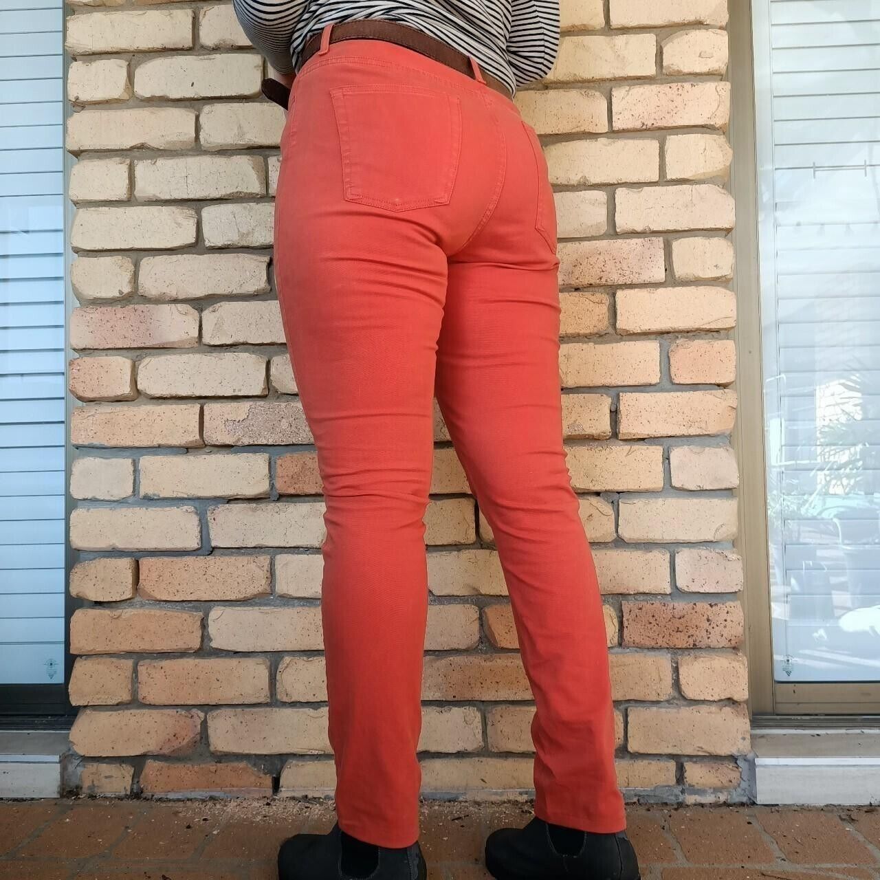 Designer × Gant Gant Jeans Orange Denim High Waist Skinny Leg Cotton Size 32" / US 10 / IT 46 - 1 Thumbnail