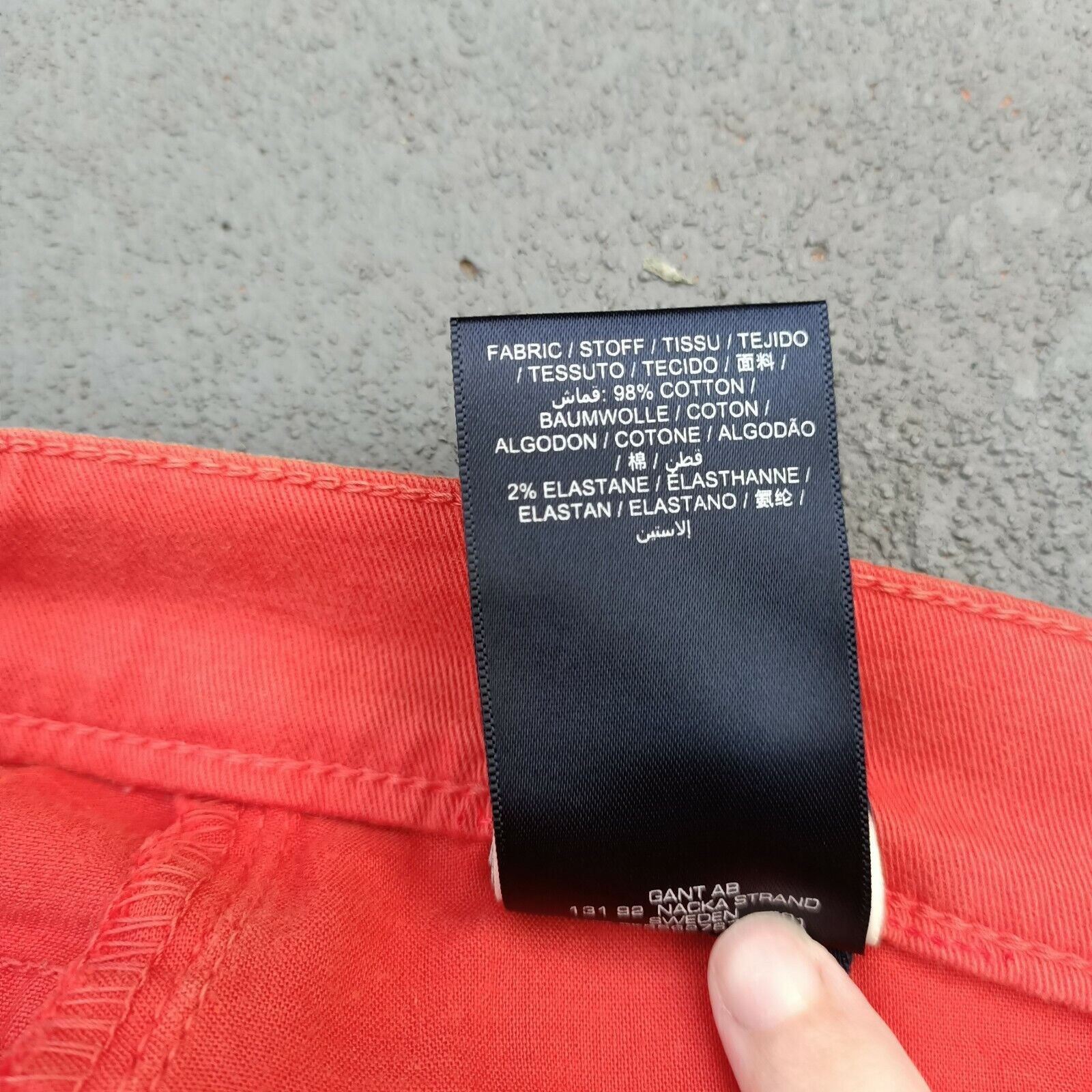 Designer × Gant Gant Jeans Orange Denim High Waist Skinny Leg Cotton Size 32" / US 10 / IT 46 - 6 Thumbnail