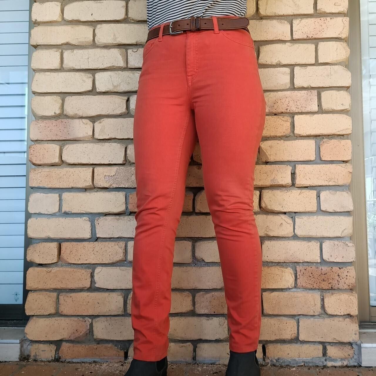 Designer × Gant Gant Jeans Orange Denim High Waist Skinny Leg Cotton Size 32" / US 10 / IT 46 - 3 Thumbnail